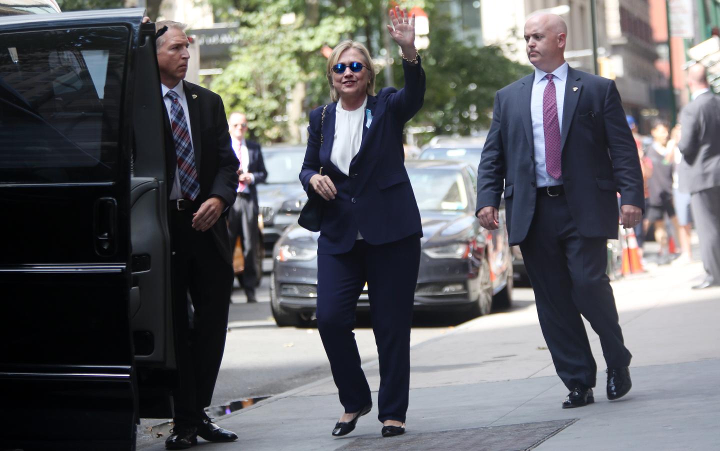 MANHATTAN, NY - SEPTEMBER 11: U.S. Presidential Candidate Hilla