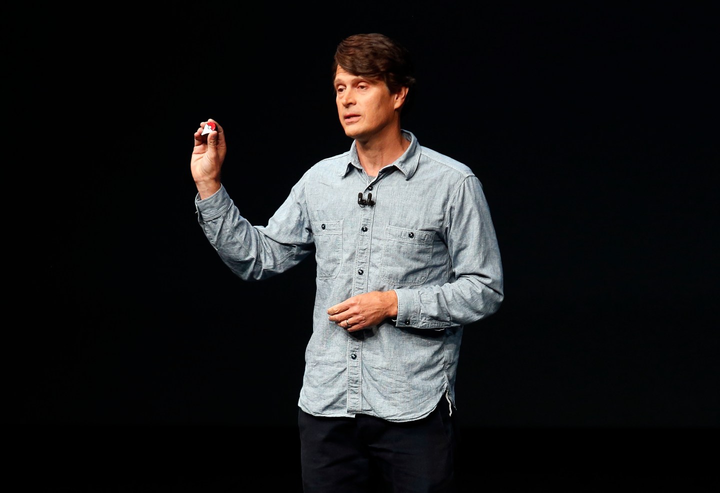 John Hanke announces Pokemon Go will be released for Apple Watch during a media event in San Francisco