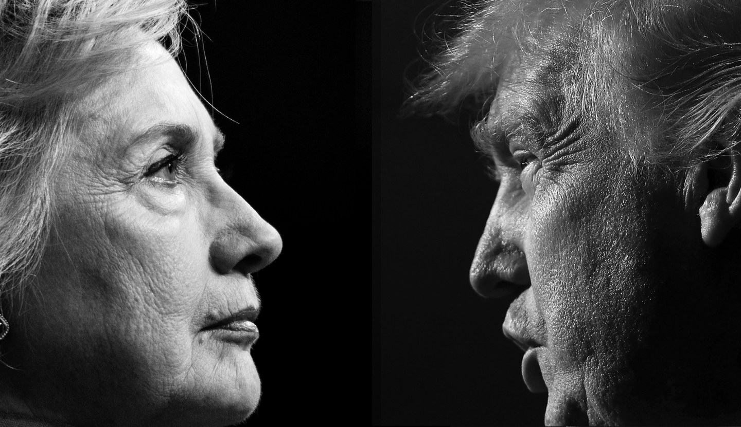 Democratic nominee Hillary Clinton and Republican nominee Donald Trump.