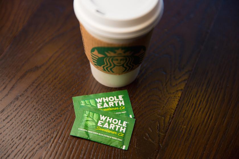 Whole Earth sweetener photographed on August 25, 2016. (Joshua Trujillo, Starbucks)
