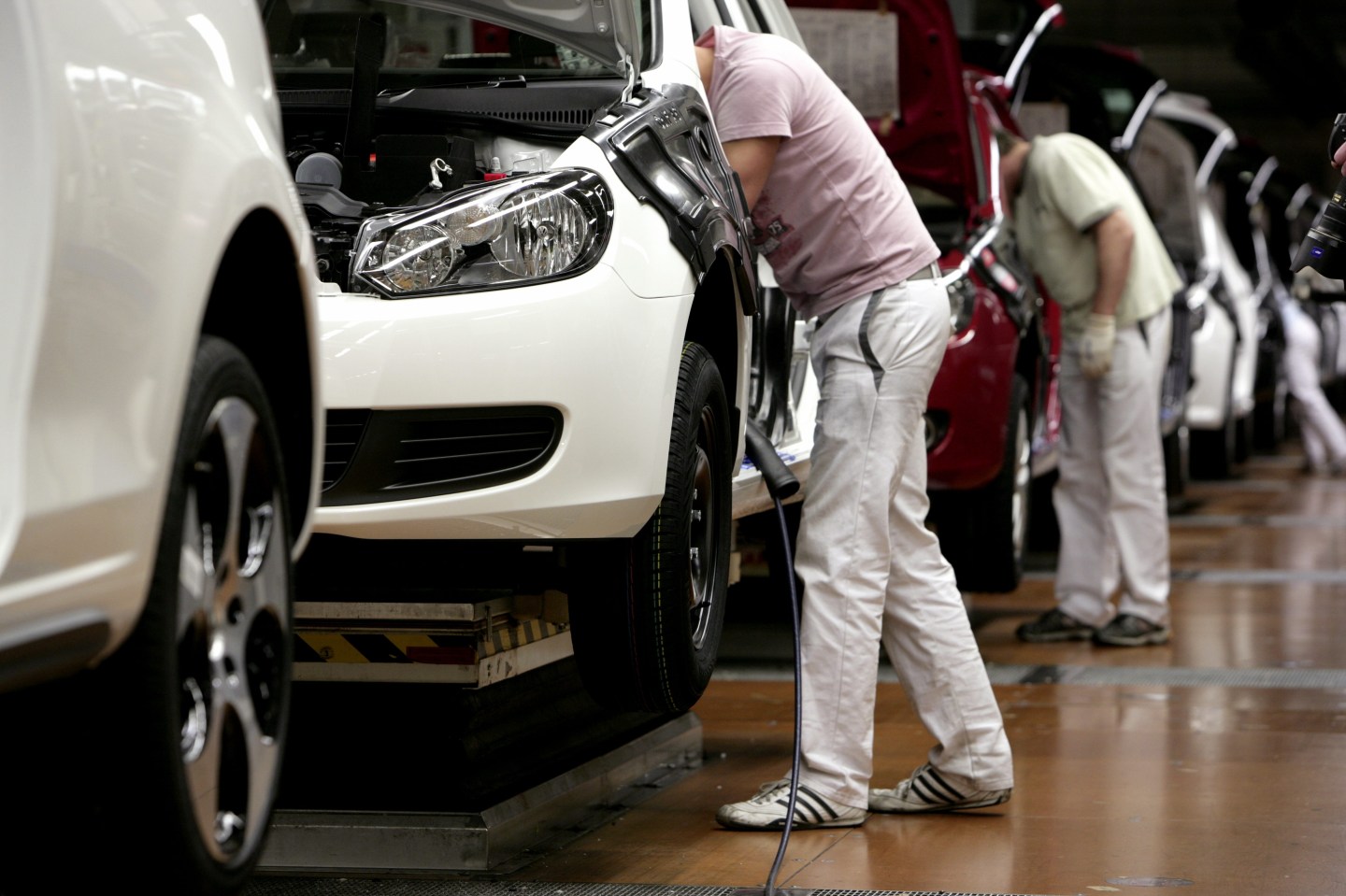 GERMANY, Wolfsburg, Production of VW Golf A6.