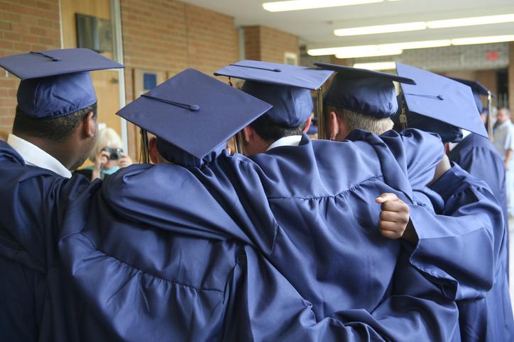 Graduates getting a picture taken