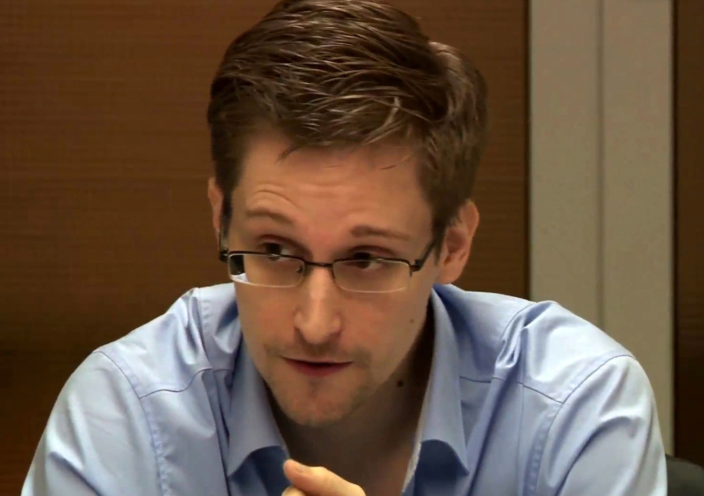 Edward Snowden Meets With German Green Party MP Hans-Christian Stroebele In Moscow