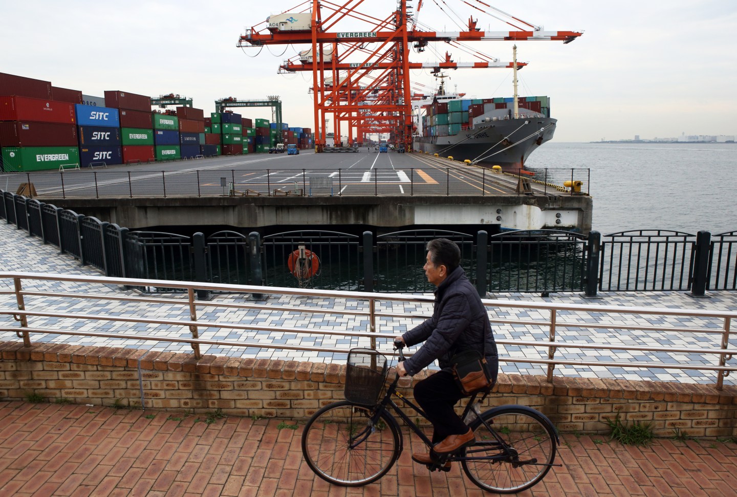Views Of A Shipping Terminal As Japan's Exports Exceed Estimates To Rise Most In Eight Months