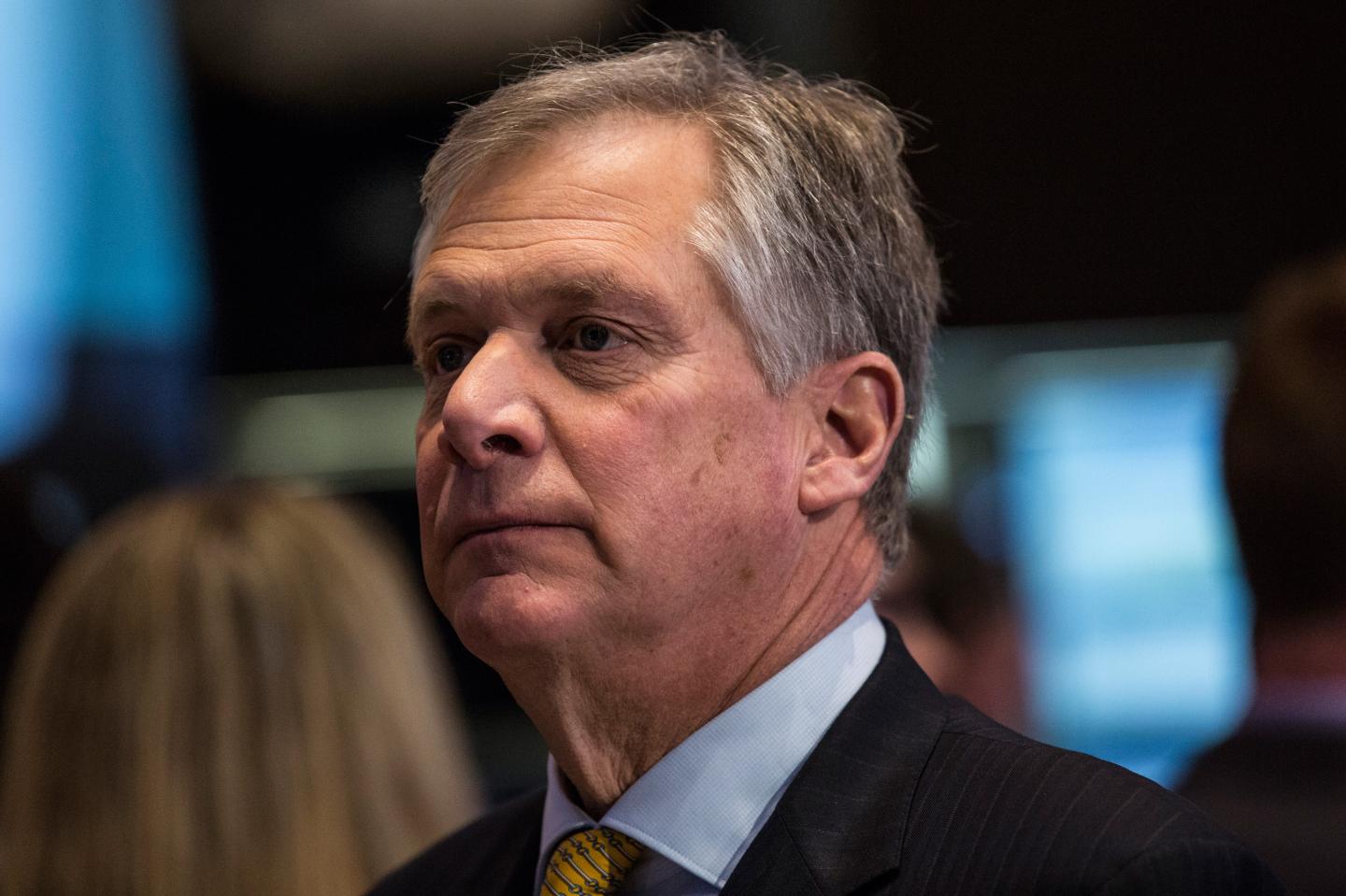 Caterpillar CEO Doug Oberhelman Rings Opening Bell Of New York Stock Exchange