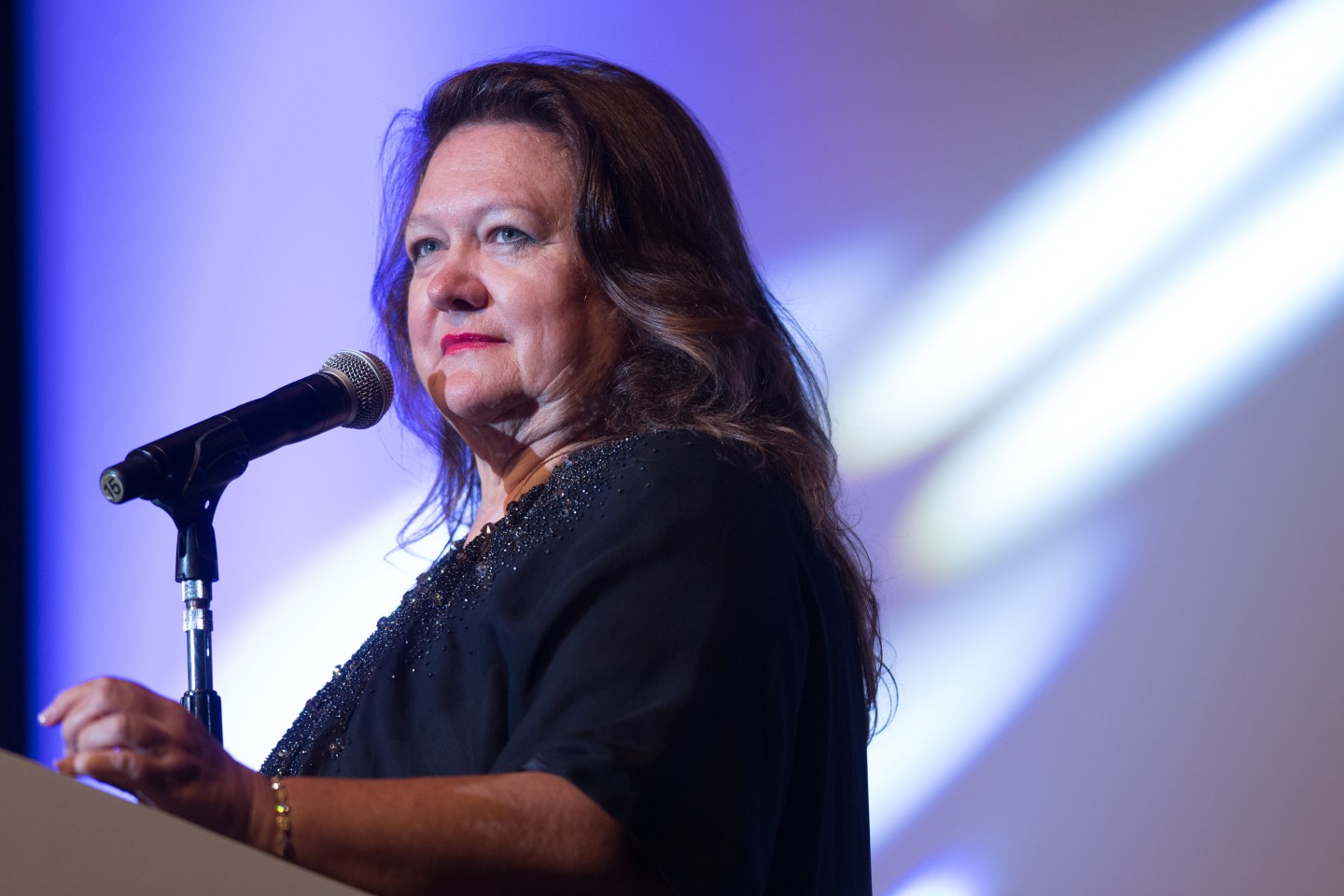 Hancock Prospective Pty Chairwoman And Billionaire Gina Rinehart Speaks At The Mines And Money Conference