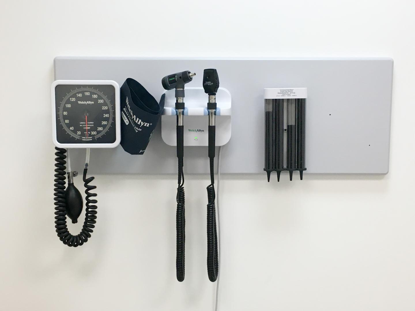 The inside of a doctor's office.