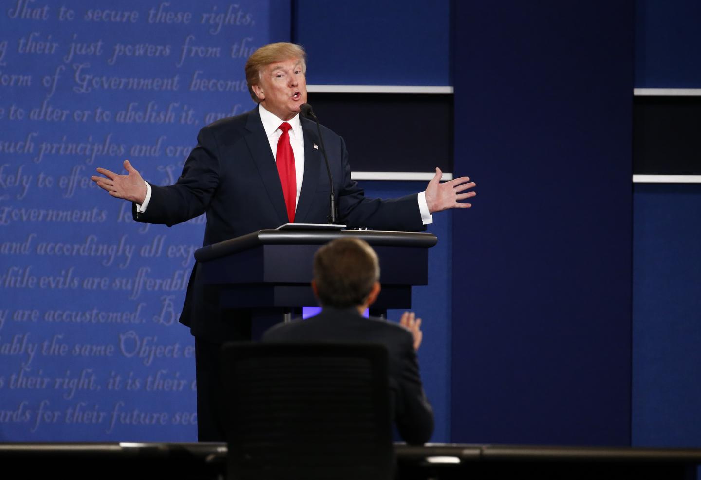 Candidates Hillary Clinton And Donald Trump Hold Third Presidential Debate At The University Of Nevada