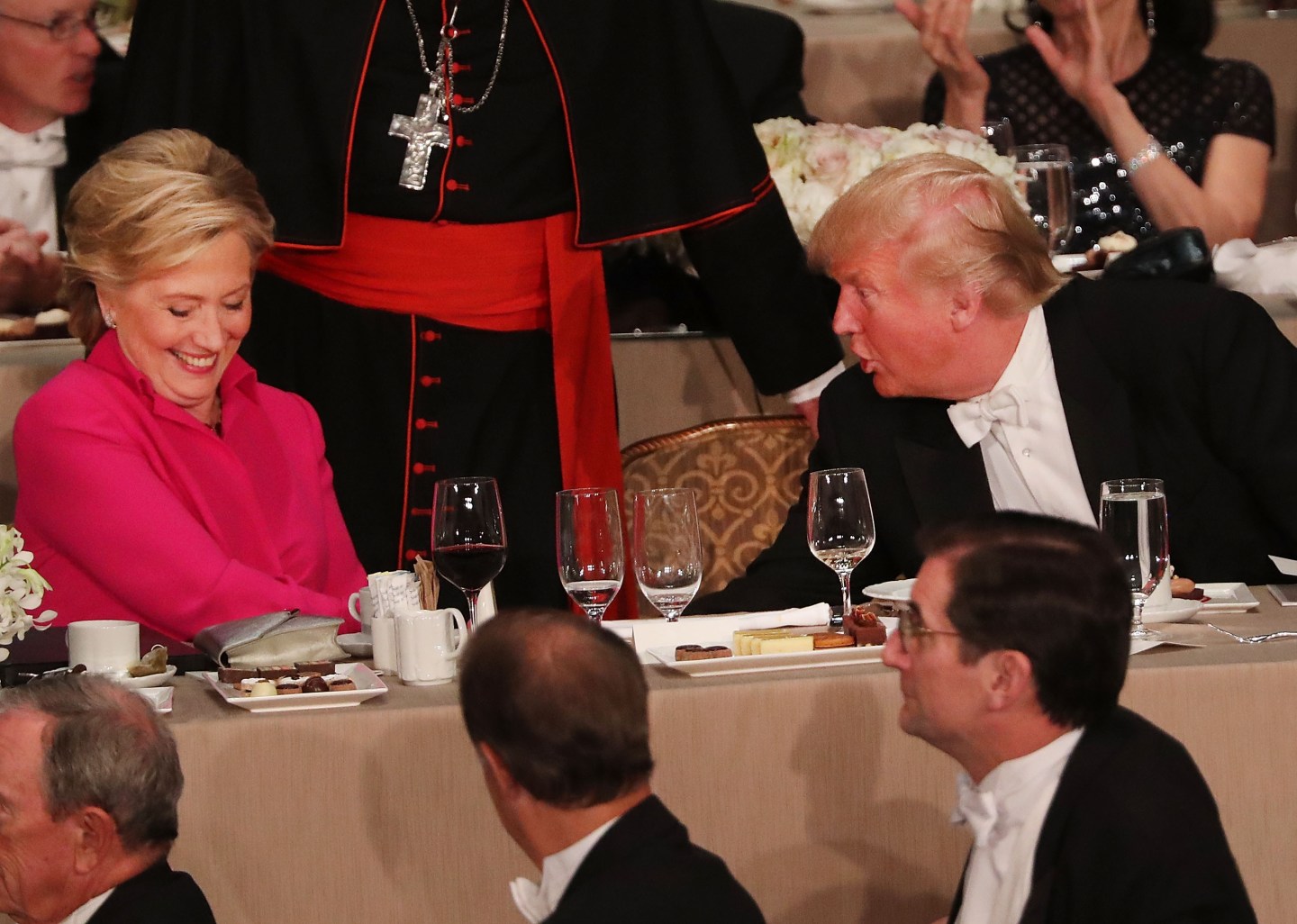 Donald Trump And Hillary Clinton Attend Alfred E. Smith Memorial Foundation Dinner