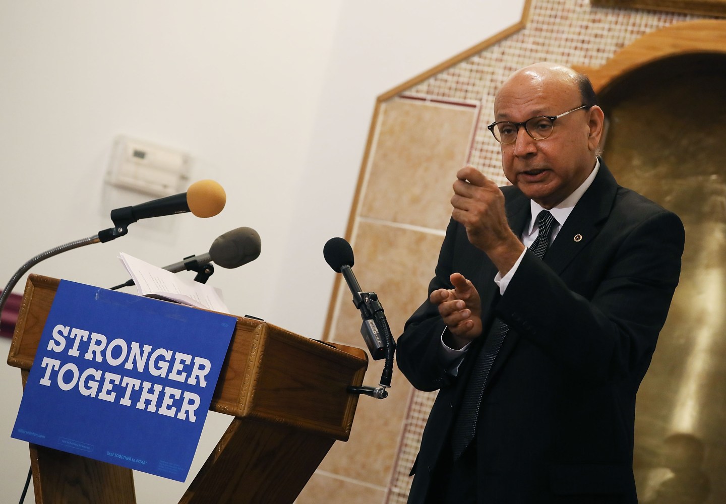 Gold Star Father Khizr Khan Campaigns For Hillary Clinton In Norfolk, Virginia