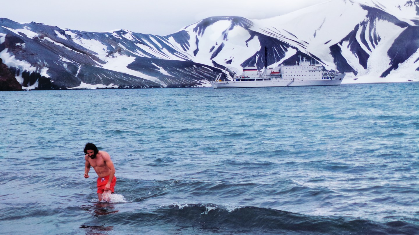 Jon Levy after his Polar Plunge.