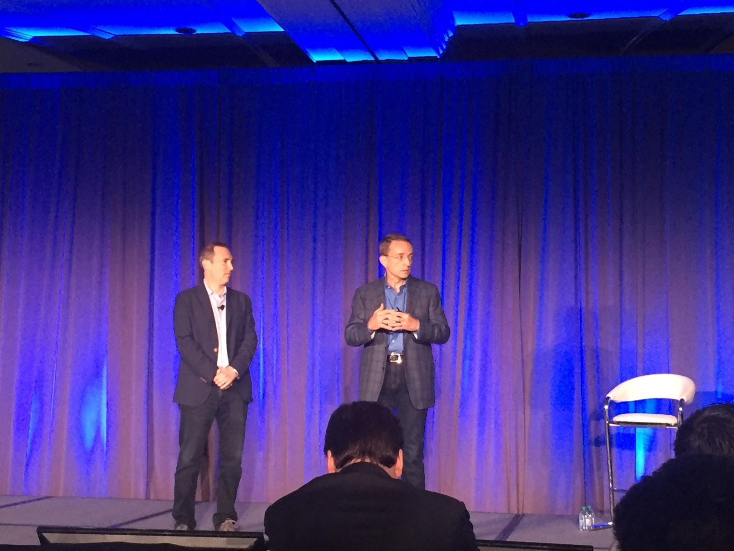Amazon Web Services CEO Andy Jassy and VMware CEO Pat Gelsinger
