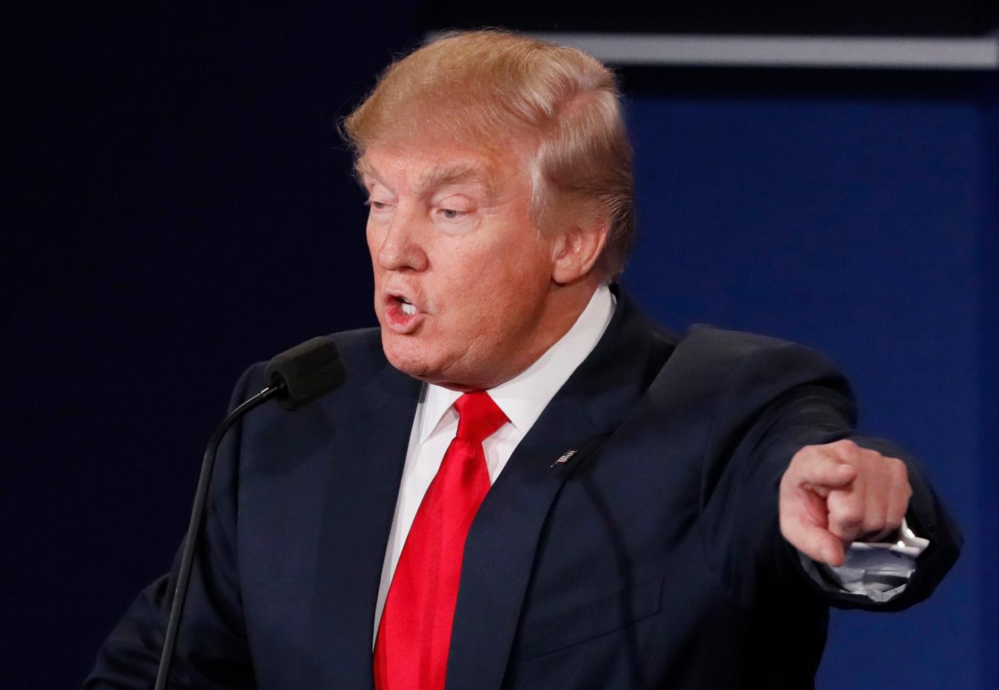 Republican U.S. presidential nominee Donald Trump speaks during the third and final 2016 presidential campaign debate at UNLV in Las Vegas