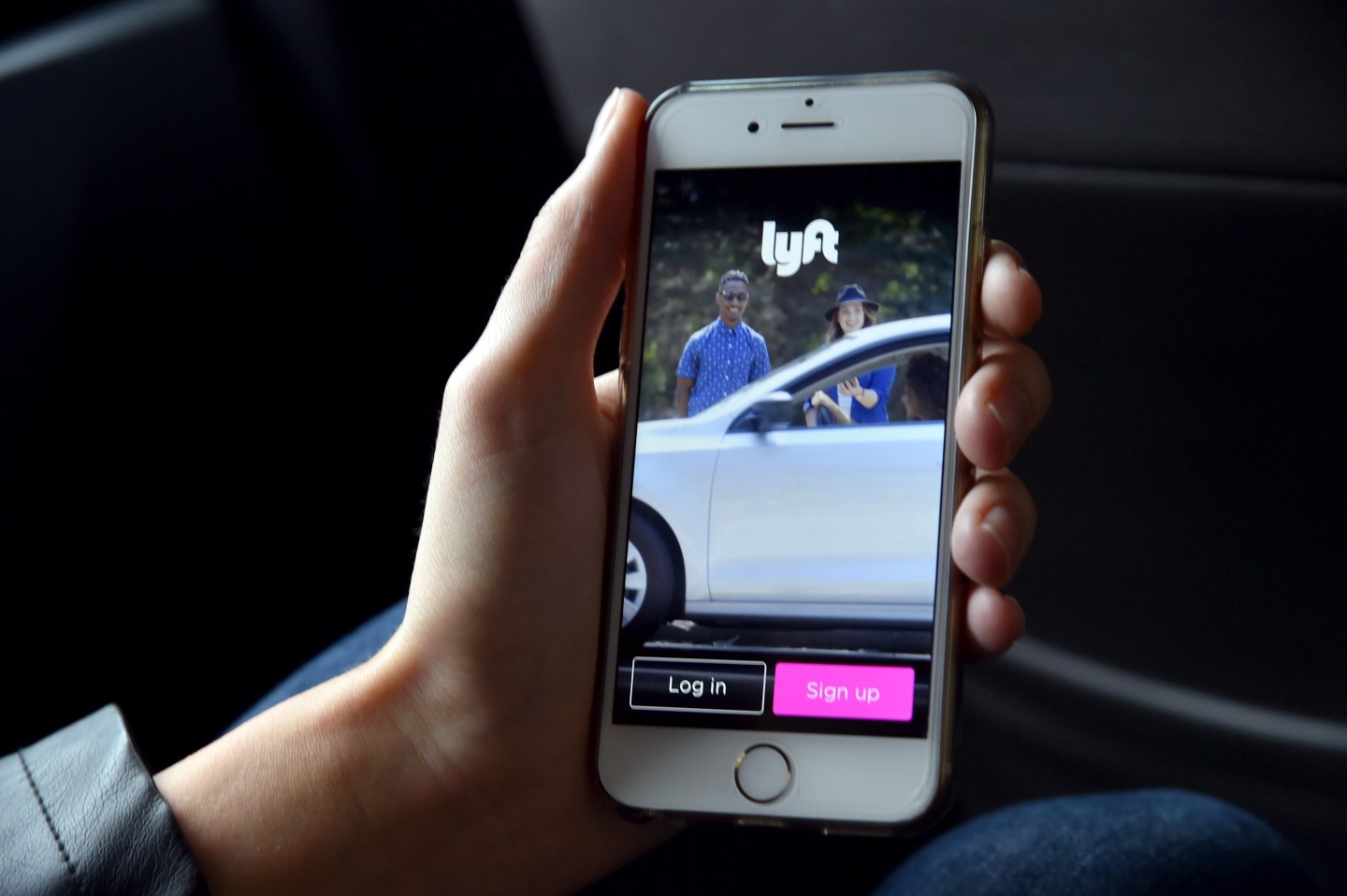 Lyft At Its San Francisco Headquarters Showcasing Lyft Cars, The Glowstache, The Lyft App, Lyft Passengers And Drivers