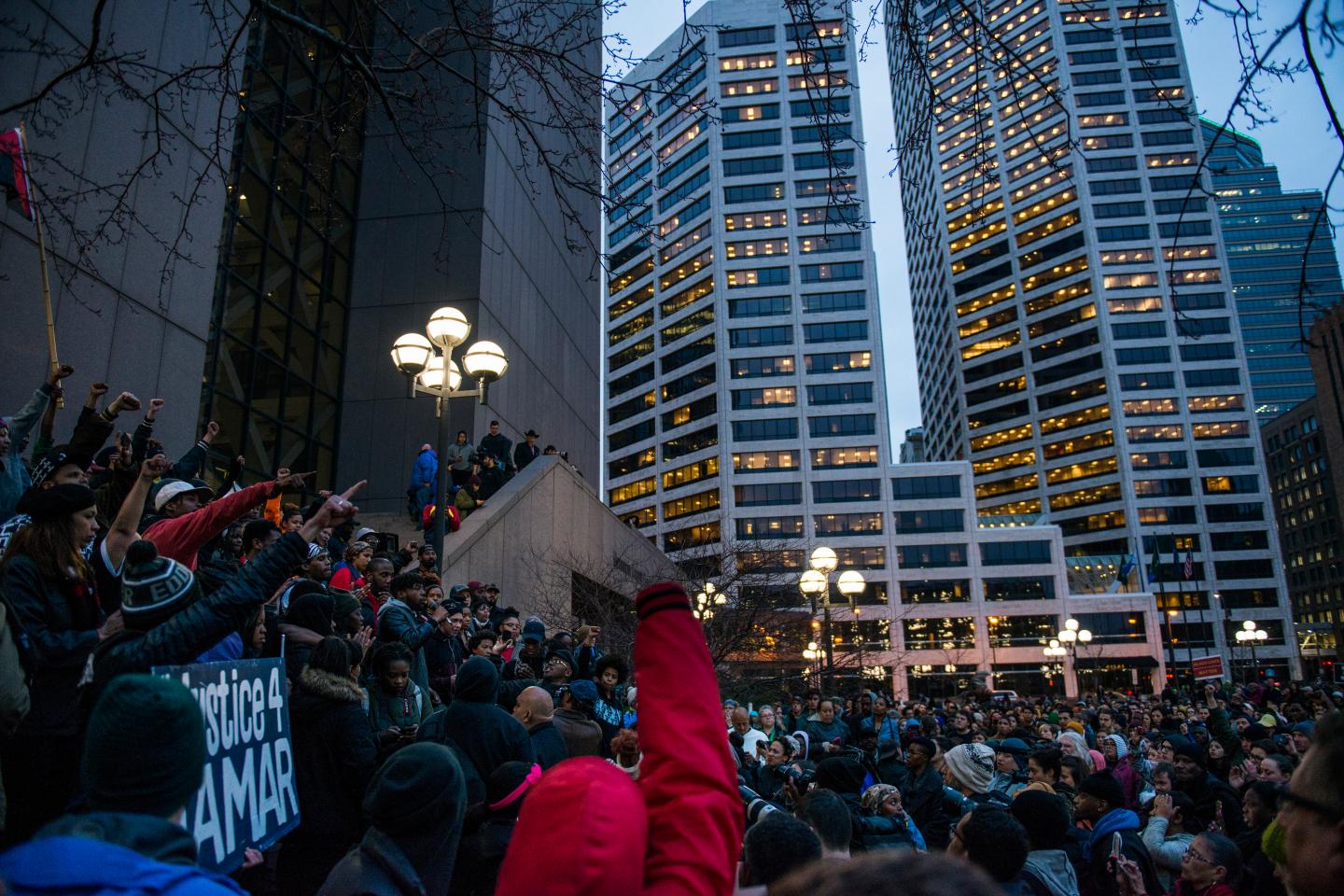 Decision Announced In Jamar Clark Police Shooting Case In Minneapolis
