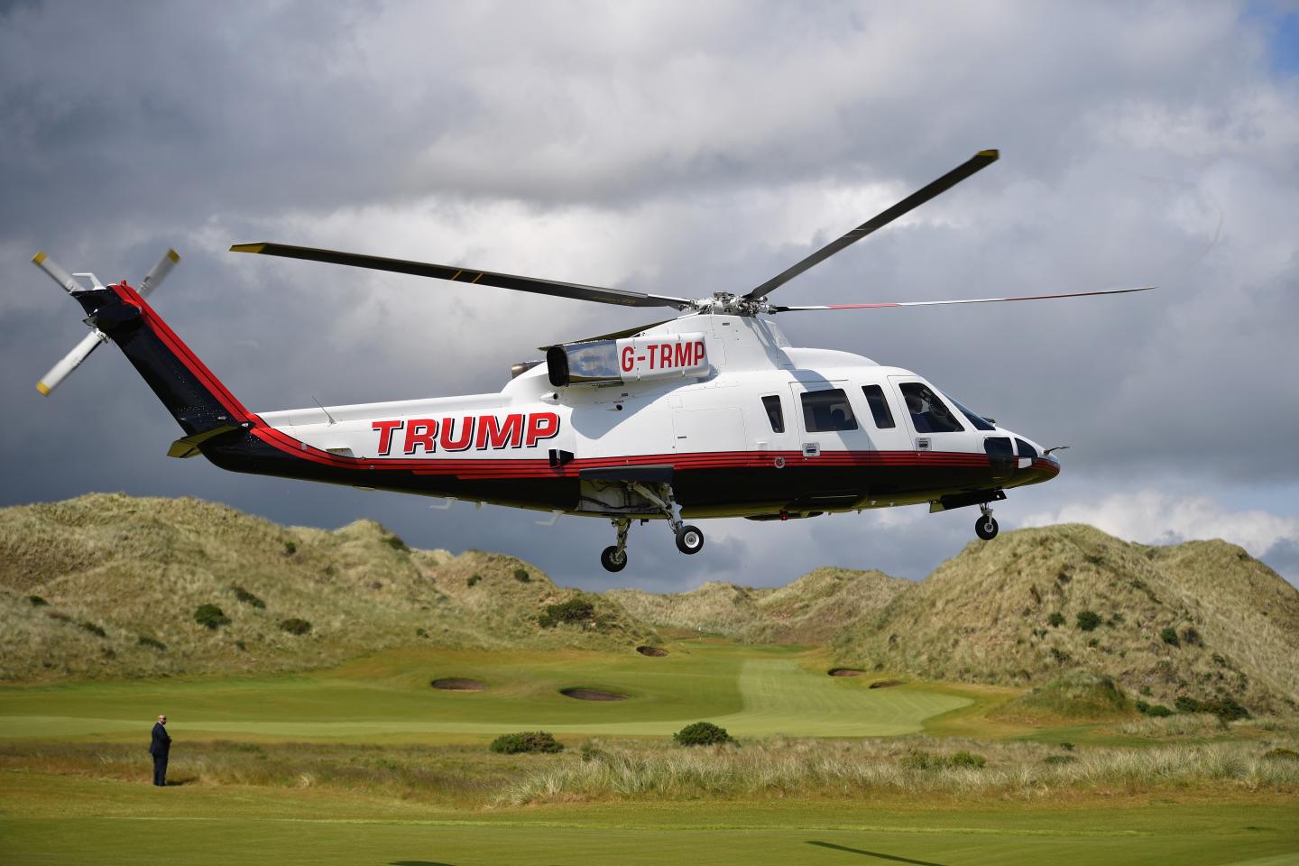Donald Trump Visits His Golf Course in Aberdeen