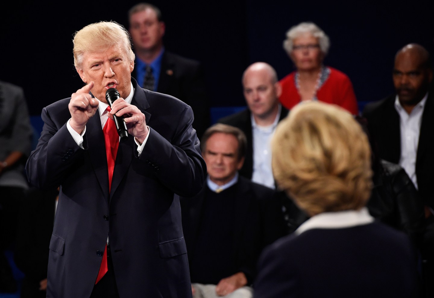 Candidates Hillary Clinton And Donald Trump Hold Second Presidential Debate At Washington University