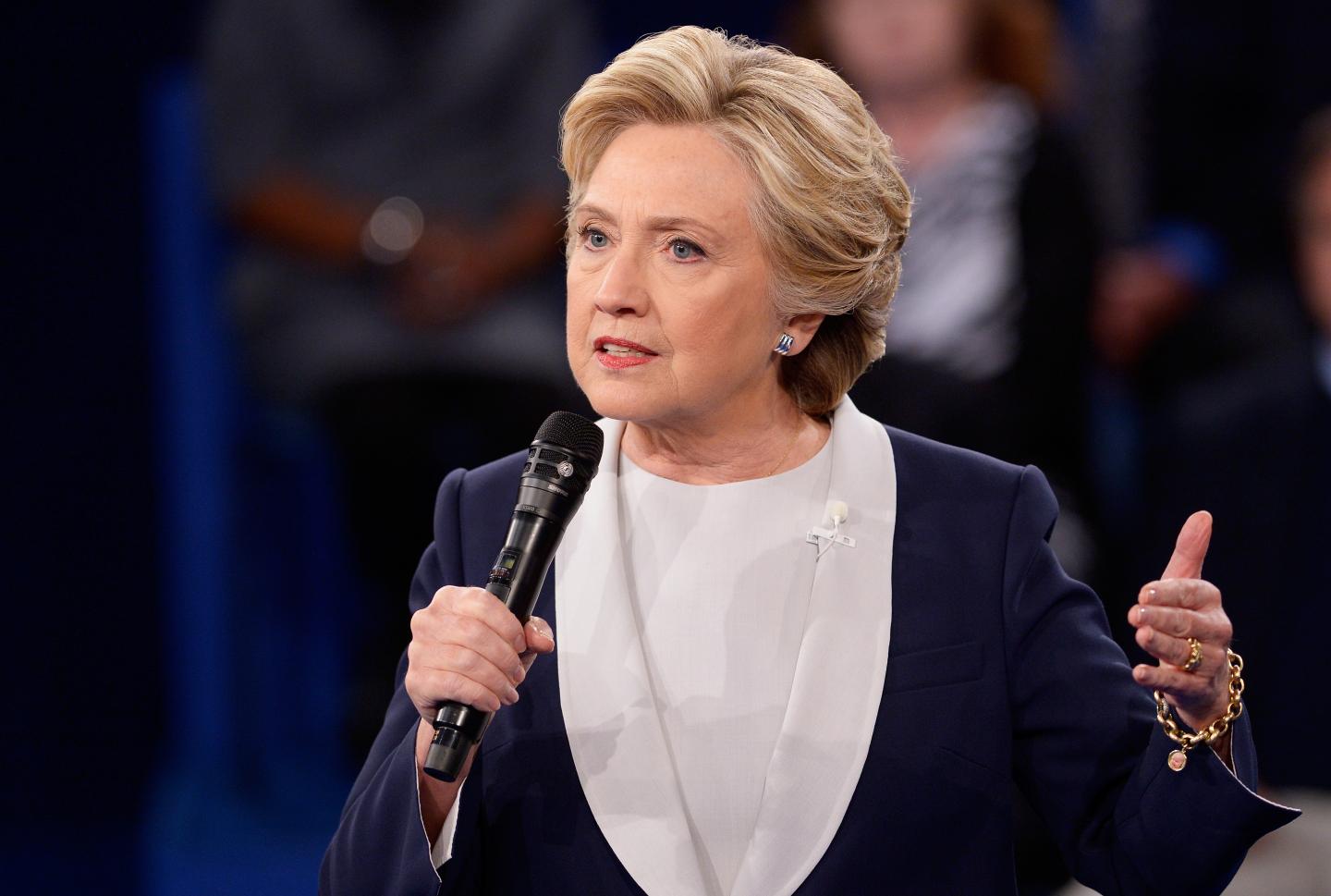 Candidates Hillary Clinton And Donald Trump Hold Second Presidential Debate At Washington University