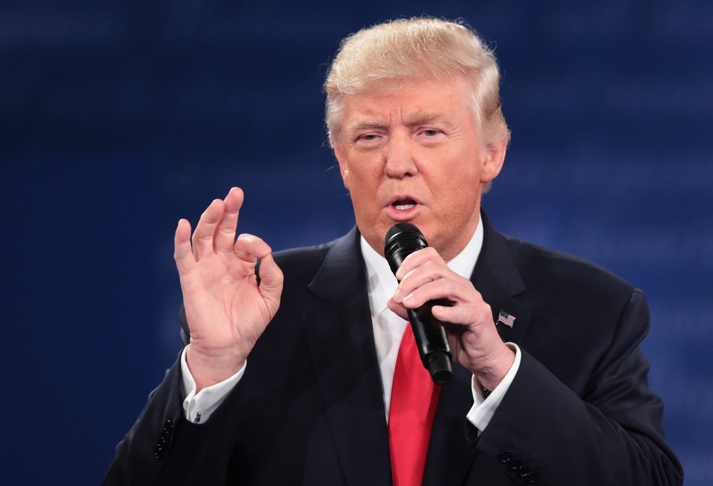 Candidates Hillary Clinton And Donald Trump Hold Second Presidential Debate At Washington University