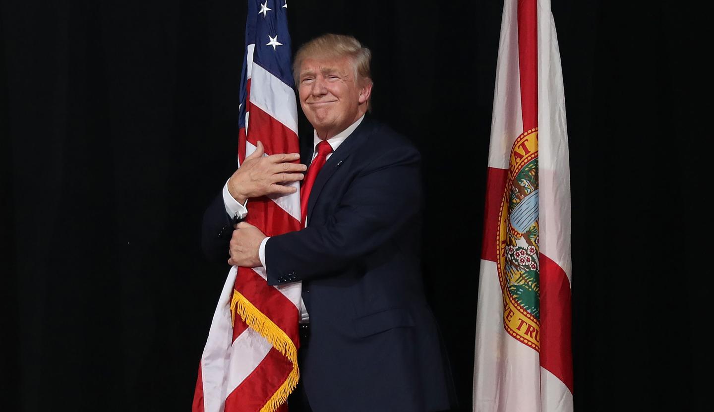 GOP Presidential Candidate Donald Trump Holds Campaign Rally In Tampa, Florida