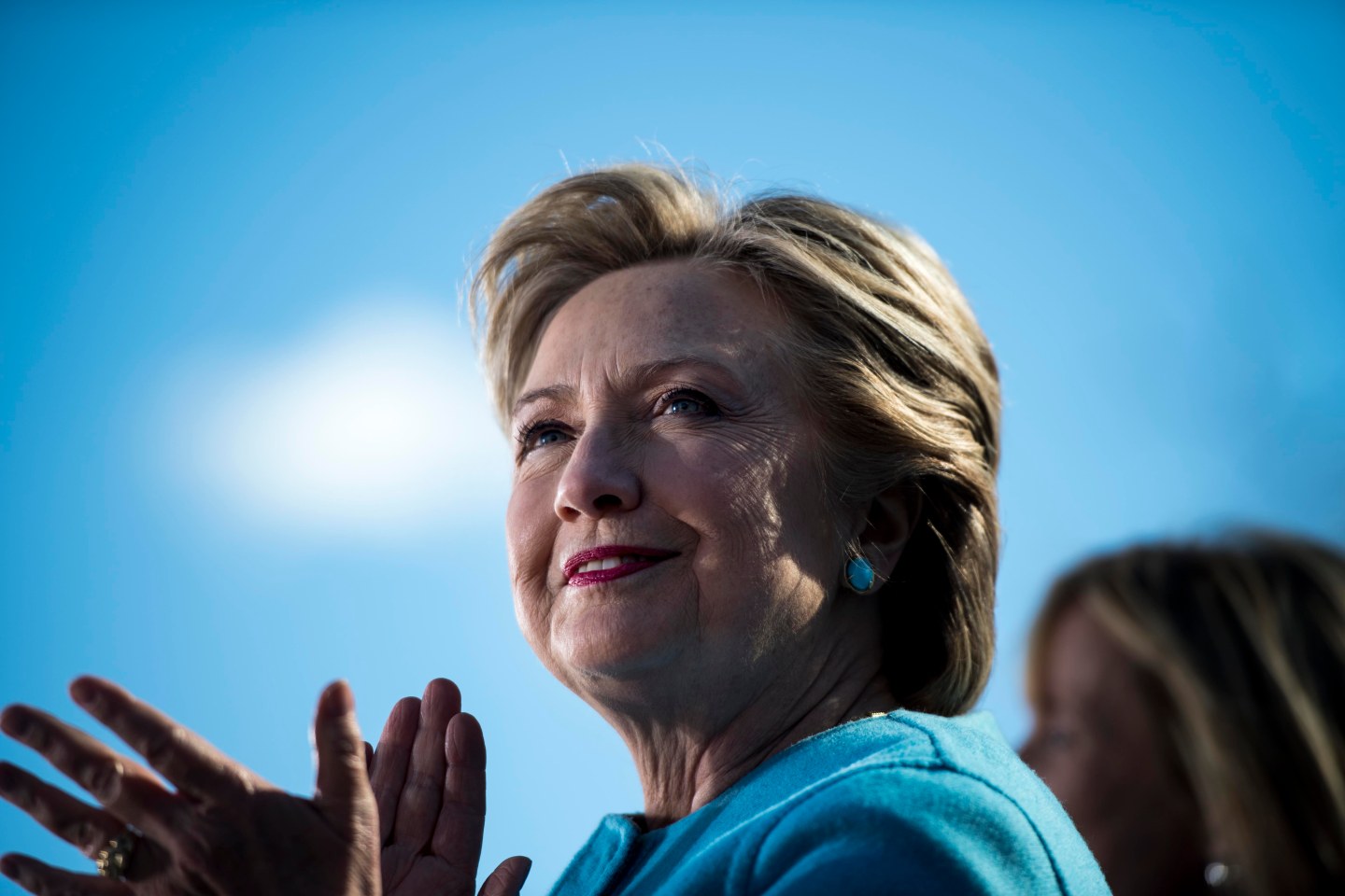 Democratic Nominee for President of the United States former Secretary of State Hillary Clinton