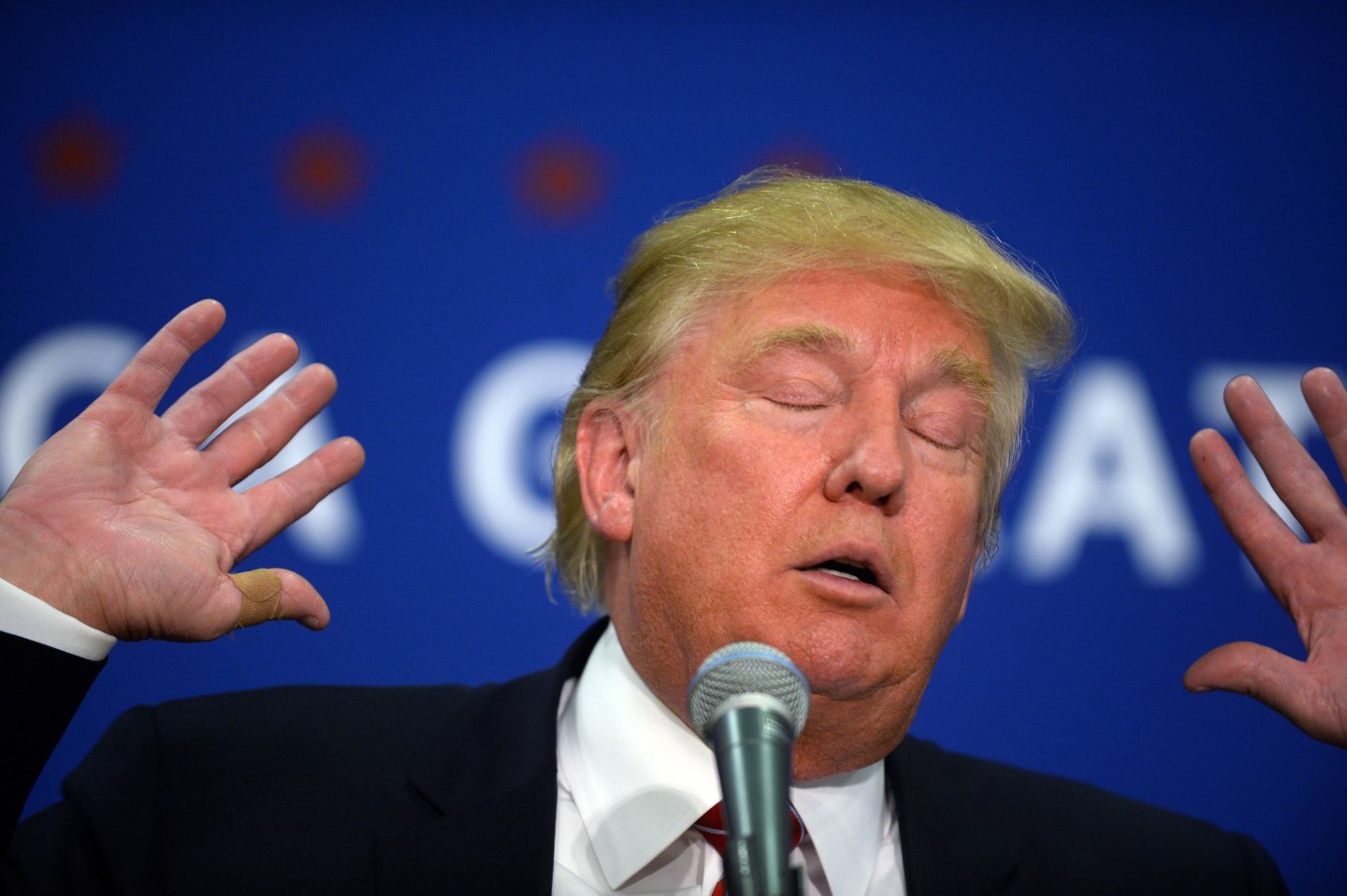 Donald Trump Holds Campaign Rally In Keene, New Hampshire