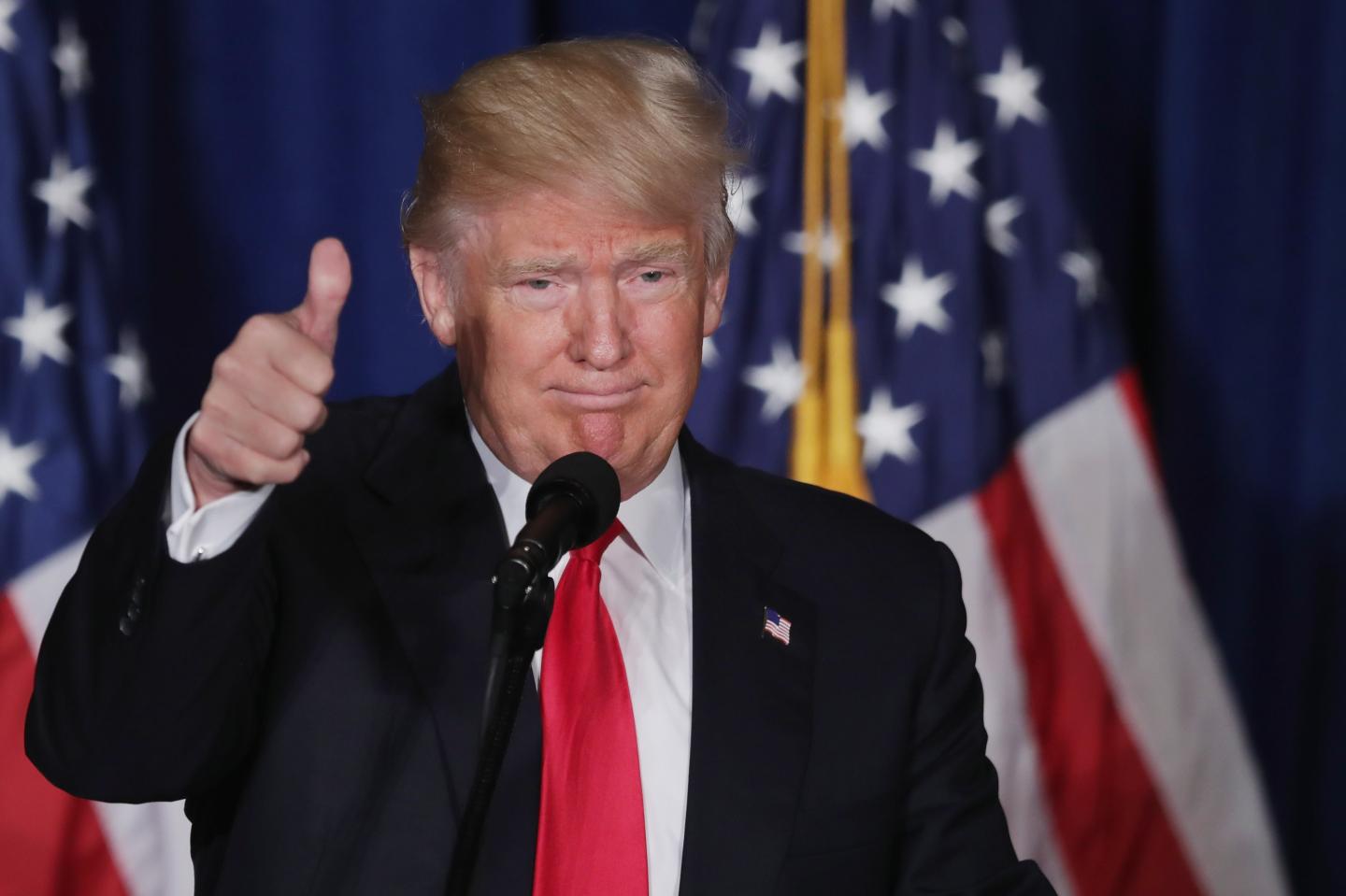 GOP Republican Presidential Candidate Donald Trump Gives Foreign Policy Address In DC