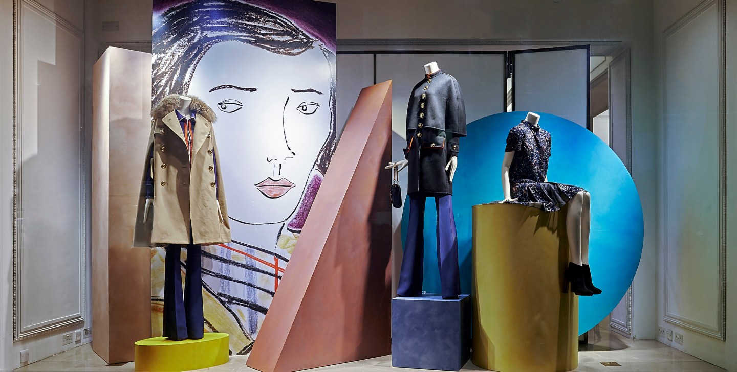 A Burberry window is seen as part of the World Fashion Window Displays on June 01, 2016 in London, England.