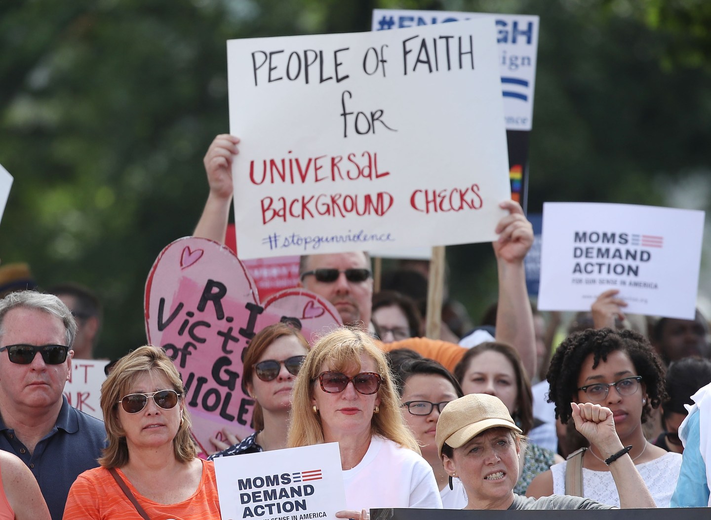 People attend an anti-gun rally at the U.S. Capitol July 6, 2016 in Washington, D.C.