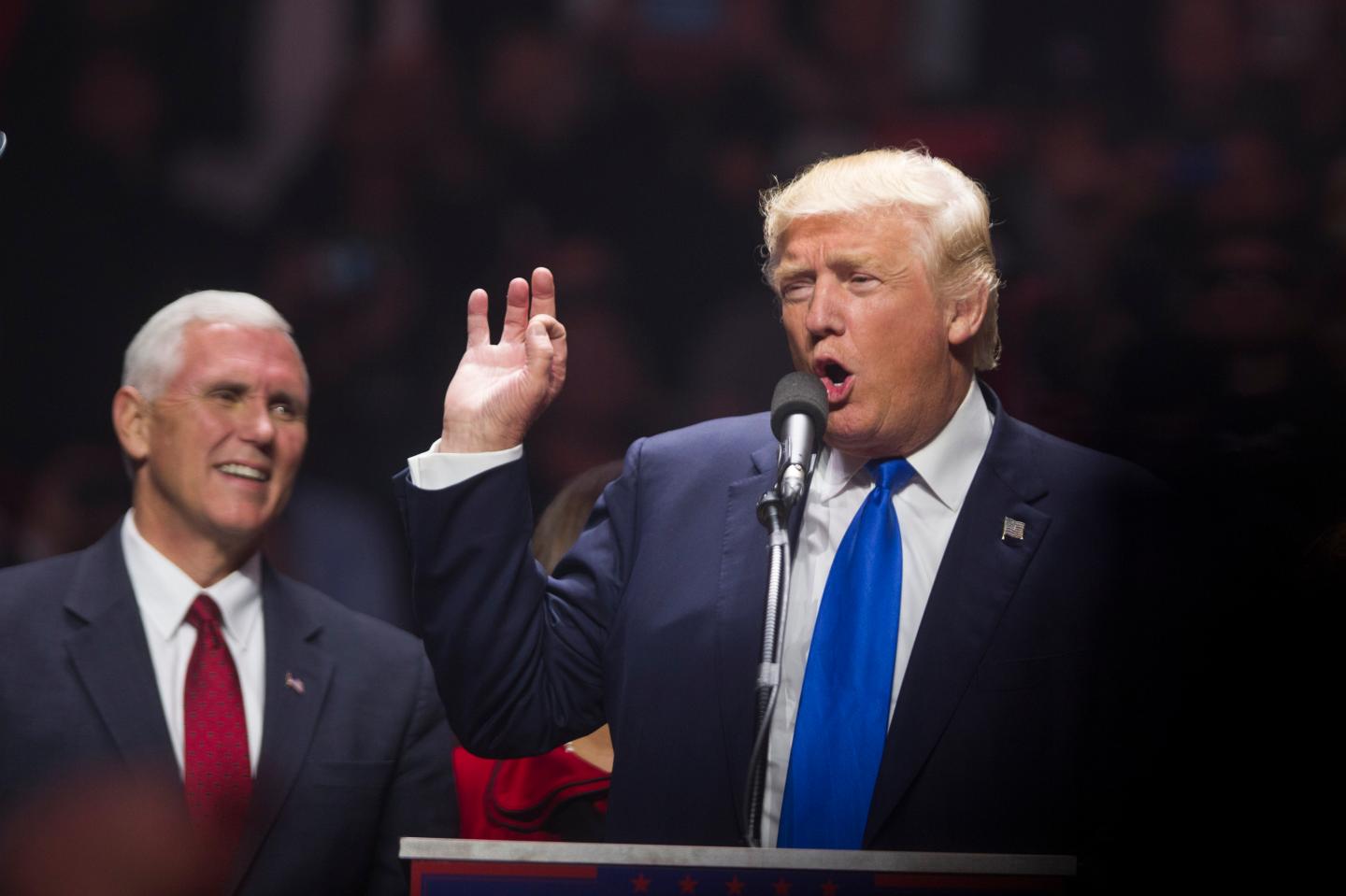 Republican Presidential Nominee Donald Trump Holds Rally In New Hampshire On Eve Of Election