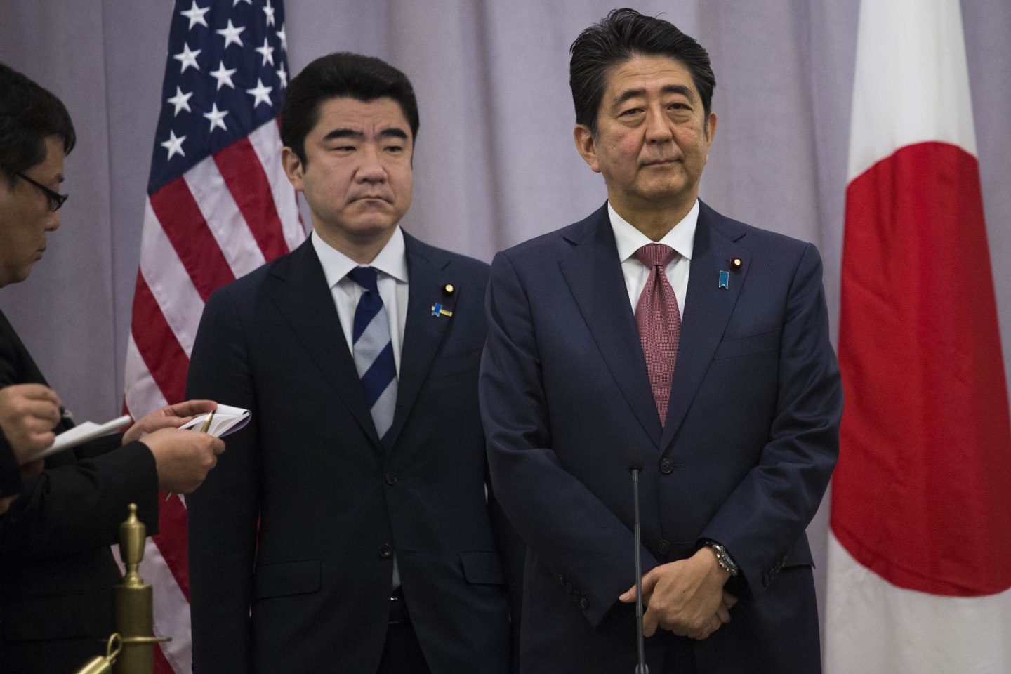 President-Elect Donald Trump Meets With Japanese Prime Minister Shinzo Abe