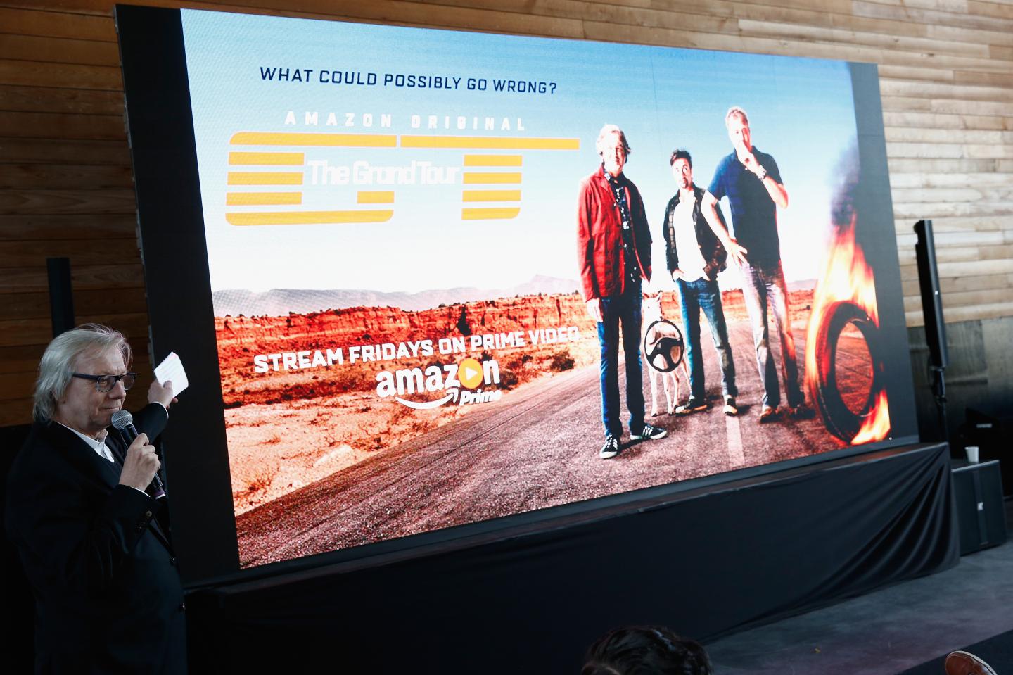 Jim Kerr speaks at Amazon Prime Video celebrates The Grand Tour with a VIP Fan Experience at Classic Car Club in New York City.