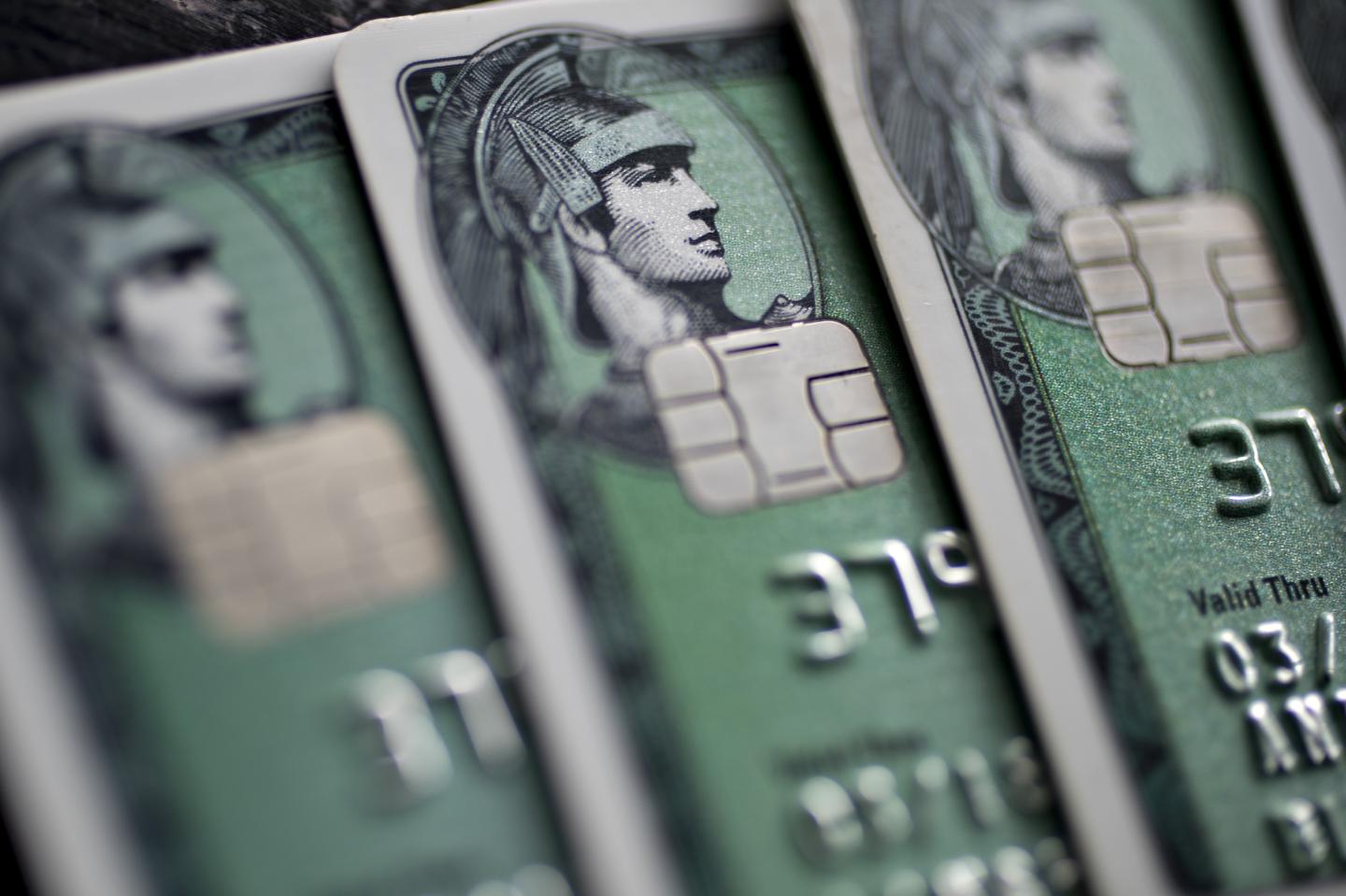 American Express Credit Card Illustrations After Posting Third-Quarter Profit