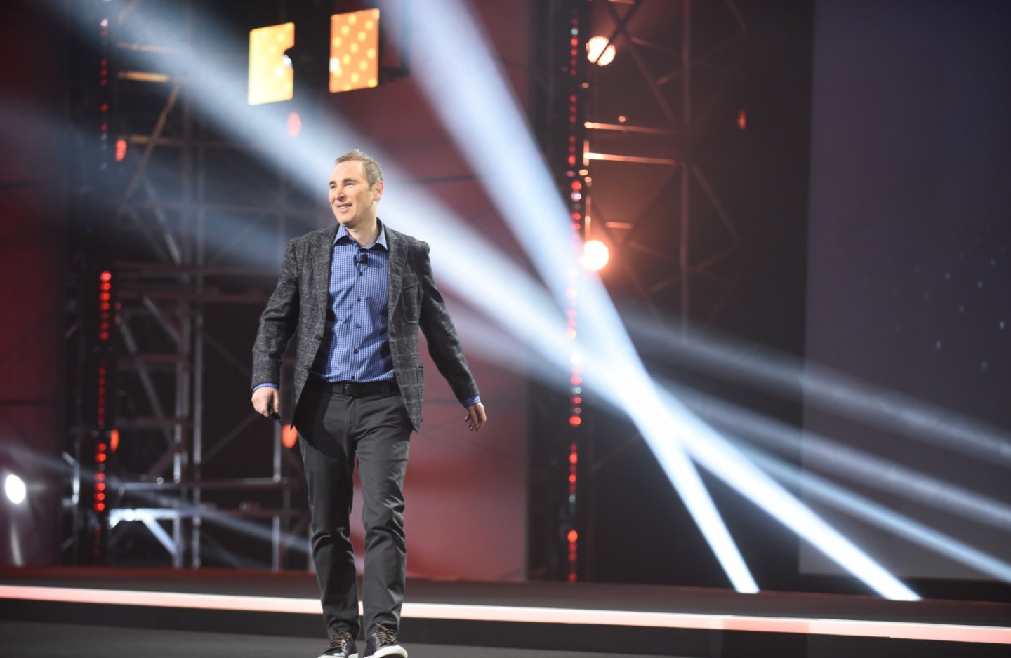Amazon Web Services CEO Andy Jassy on cloud competition, blockchain, and A.I. chips and race cars.