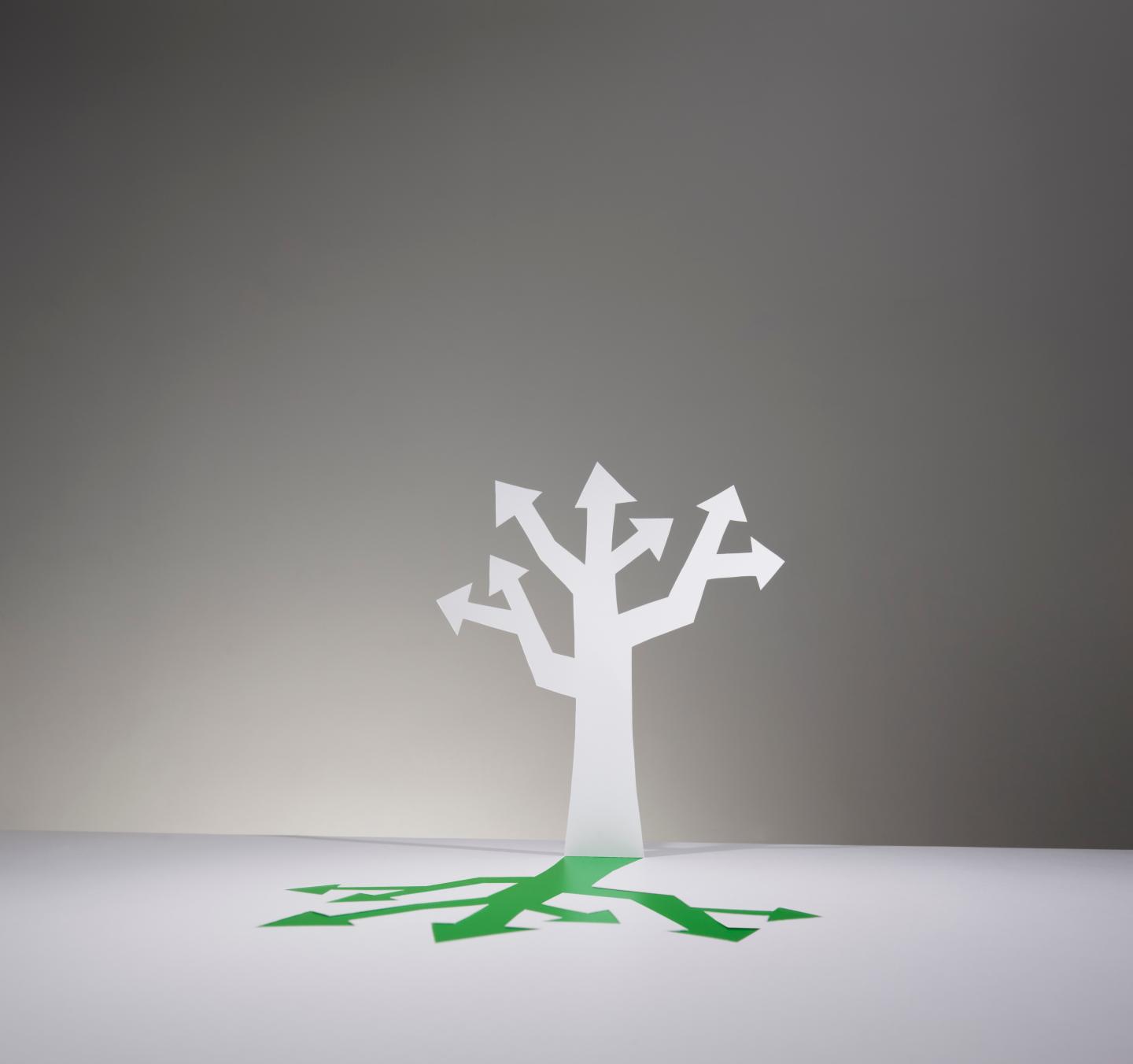 Iconic Tree with Branches of Arrows
