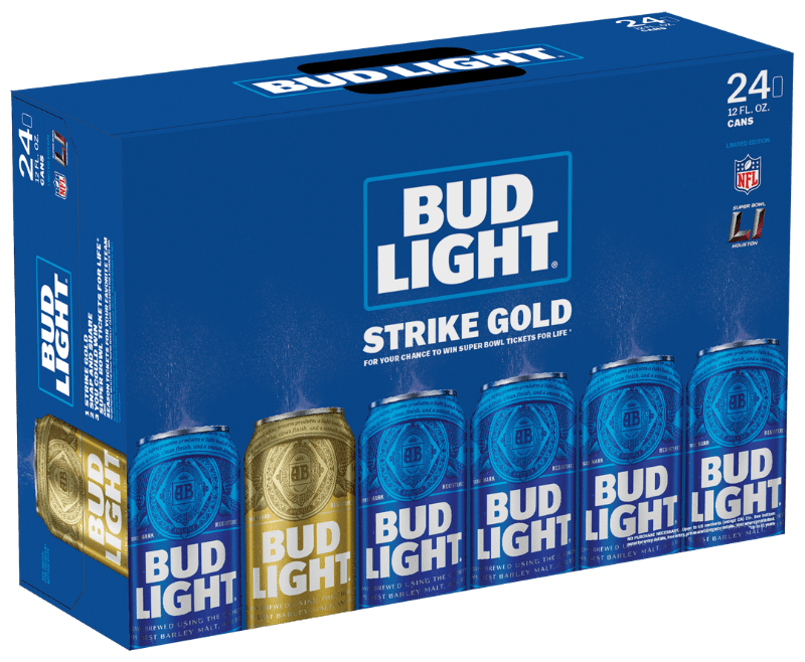 One Gold Can of Bud Light Could Lead to a Lifetime of Super Bowl Tickets