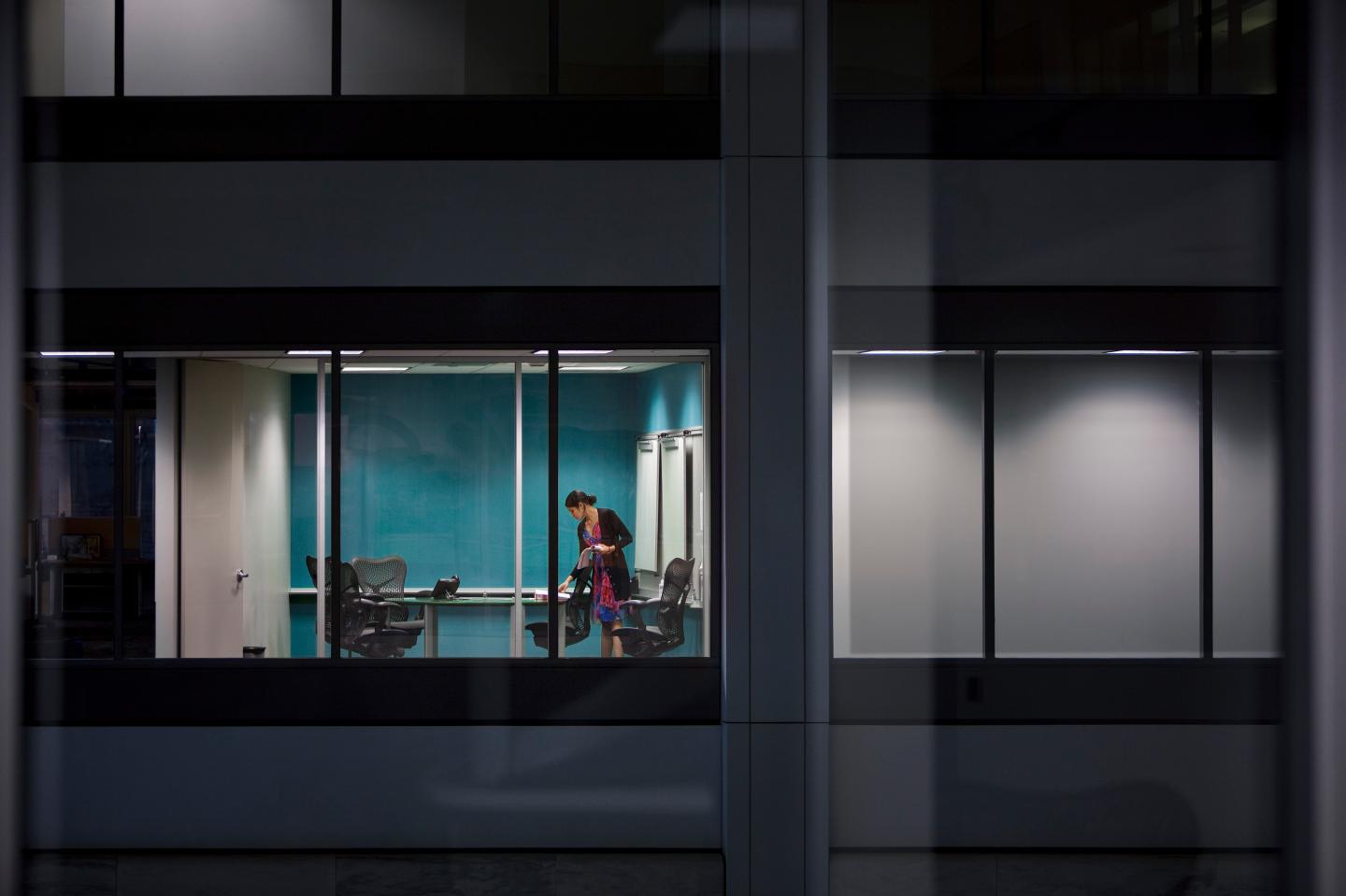 Business woman preparing for meeting