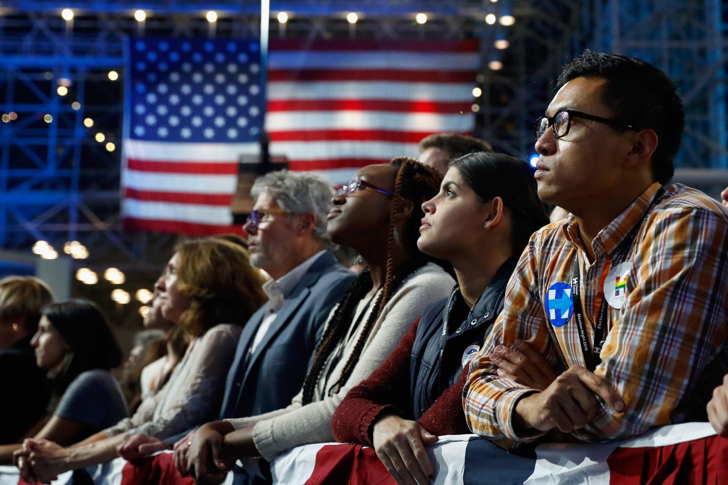 Democratic Presidential Nominee Hillary Clinton Holds Election Night Event In New York City