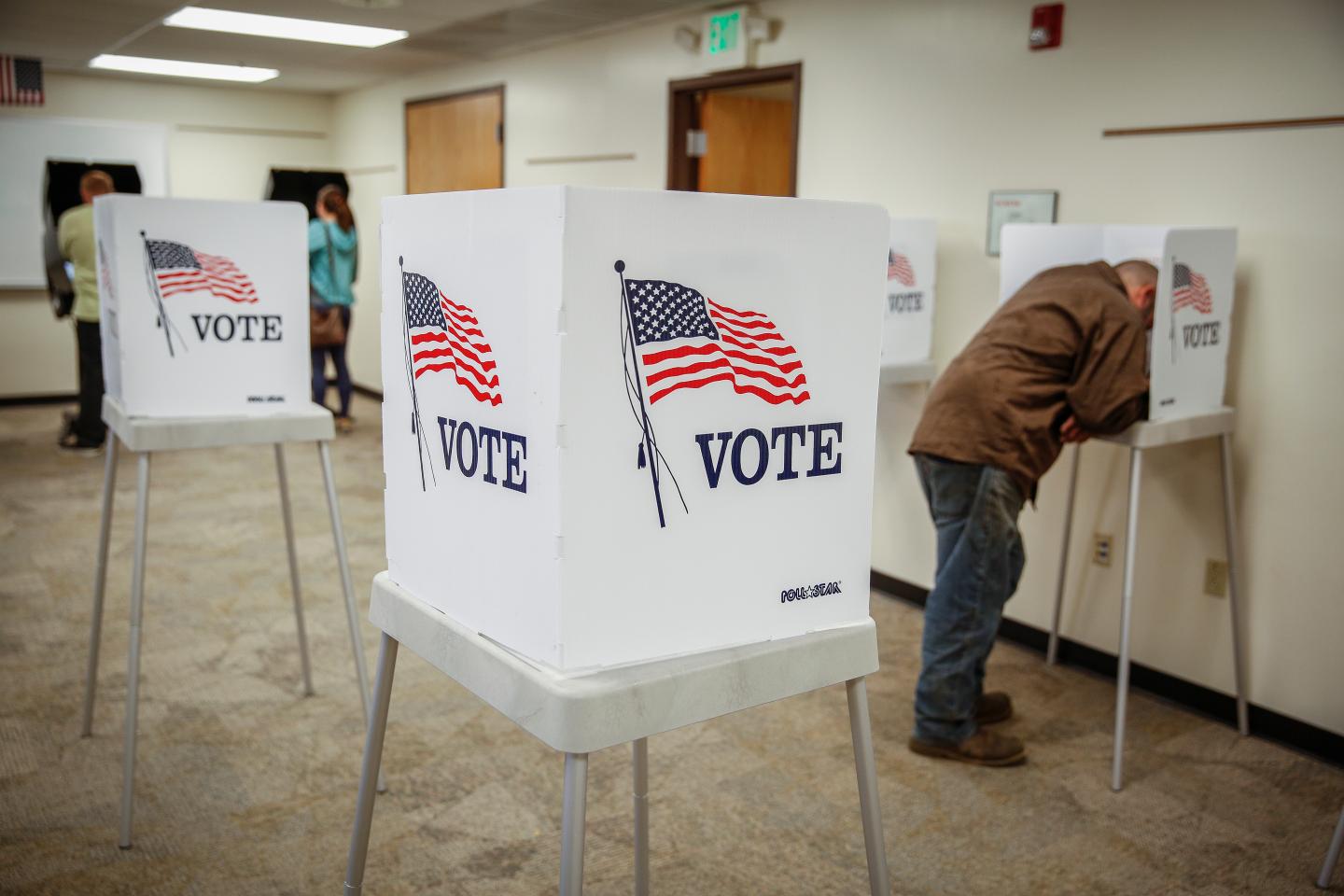 Nation Goes To The Polls In Contentious Presidential Election Between Hillary Clinton And Donald Trump