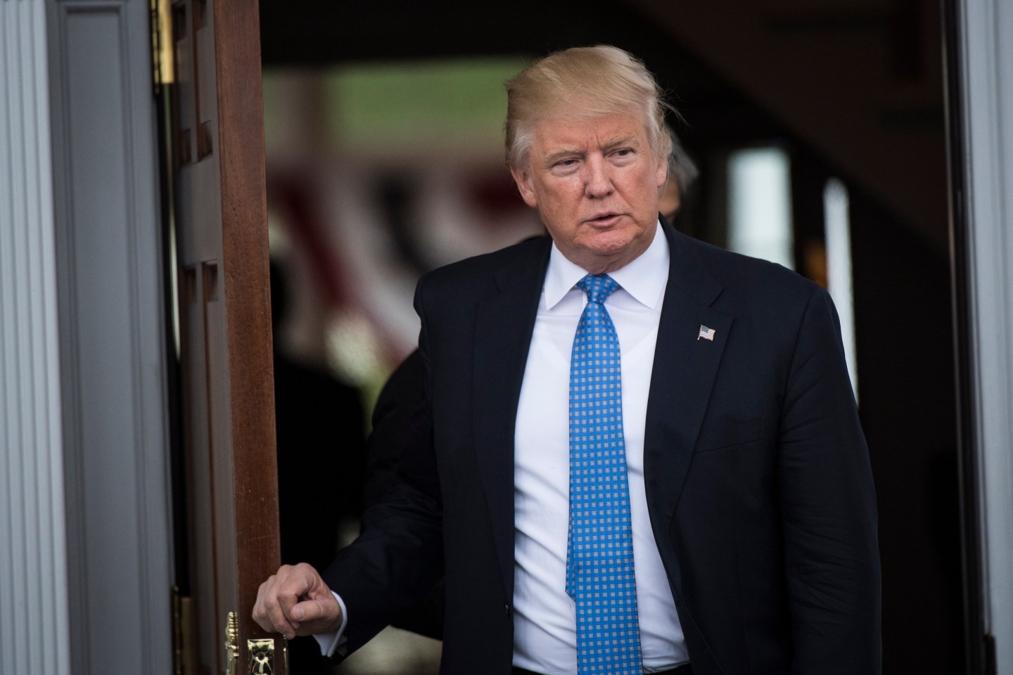 Republican presidential elect Donald Trump at Trump National Golf Club Bedminster in Bedminster Township, N.J.