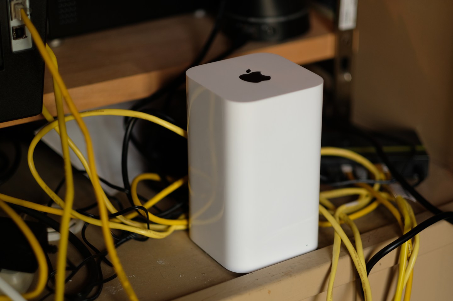 Apple's Airport Time Capsule wi-fi router.