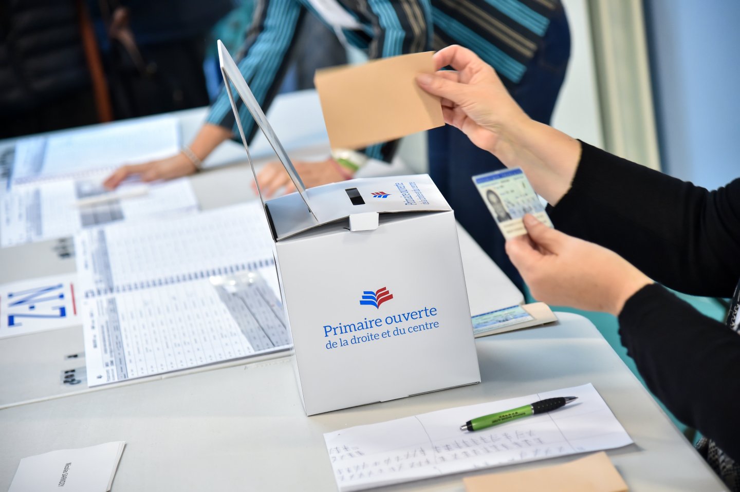 France: LR party primaries Vote Polling Station