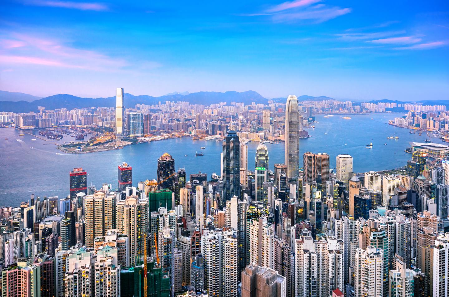 Hong Kong skyline at Twilight