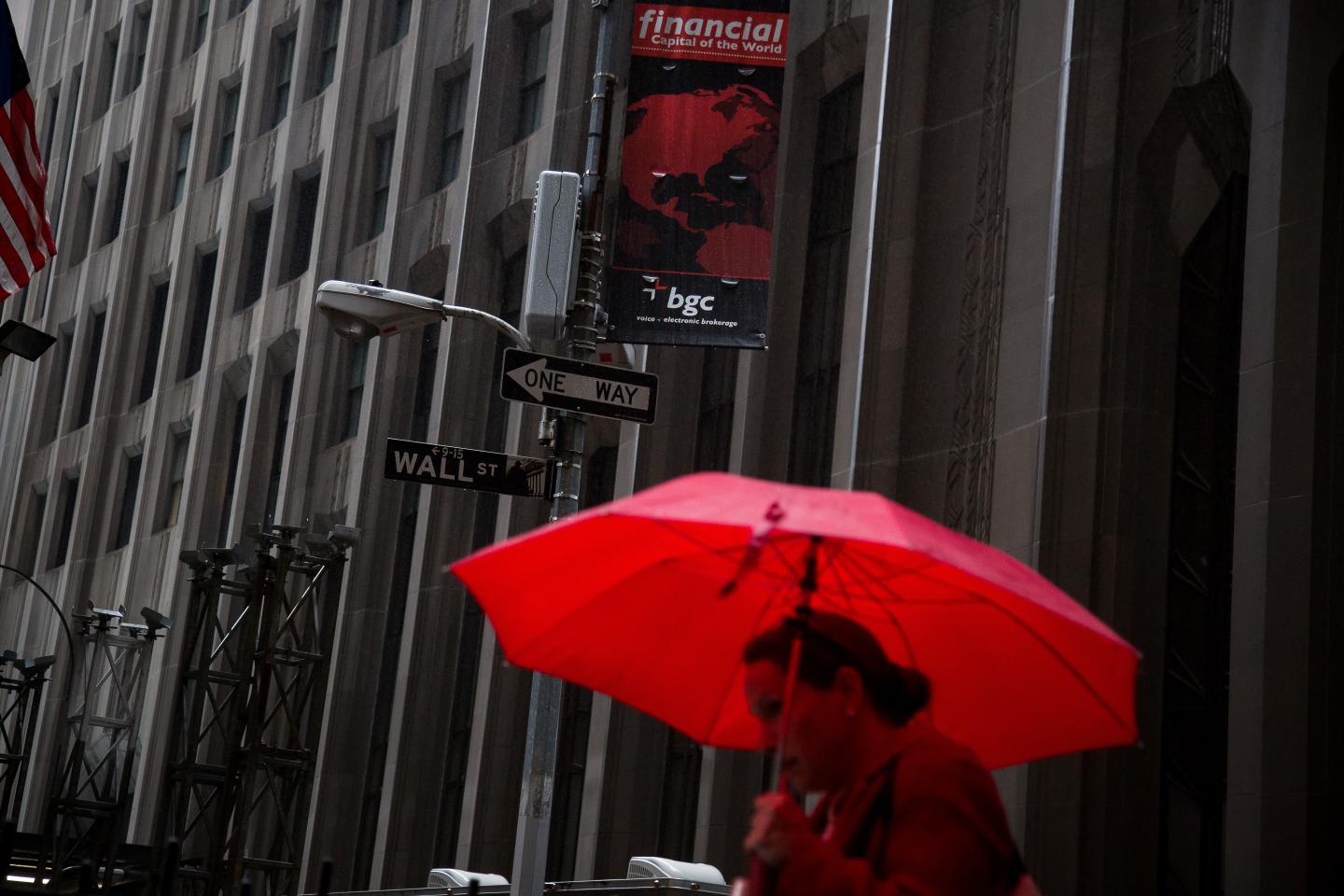 Views Of Wall Street As U.S. Stocks Erase Losses
