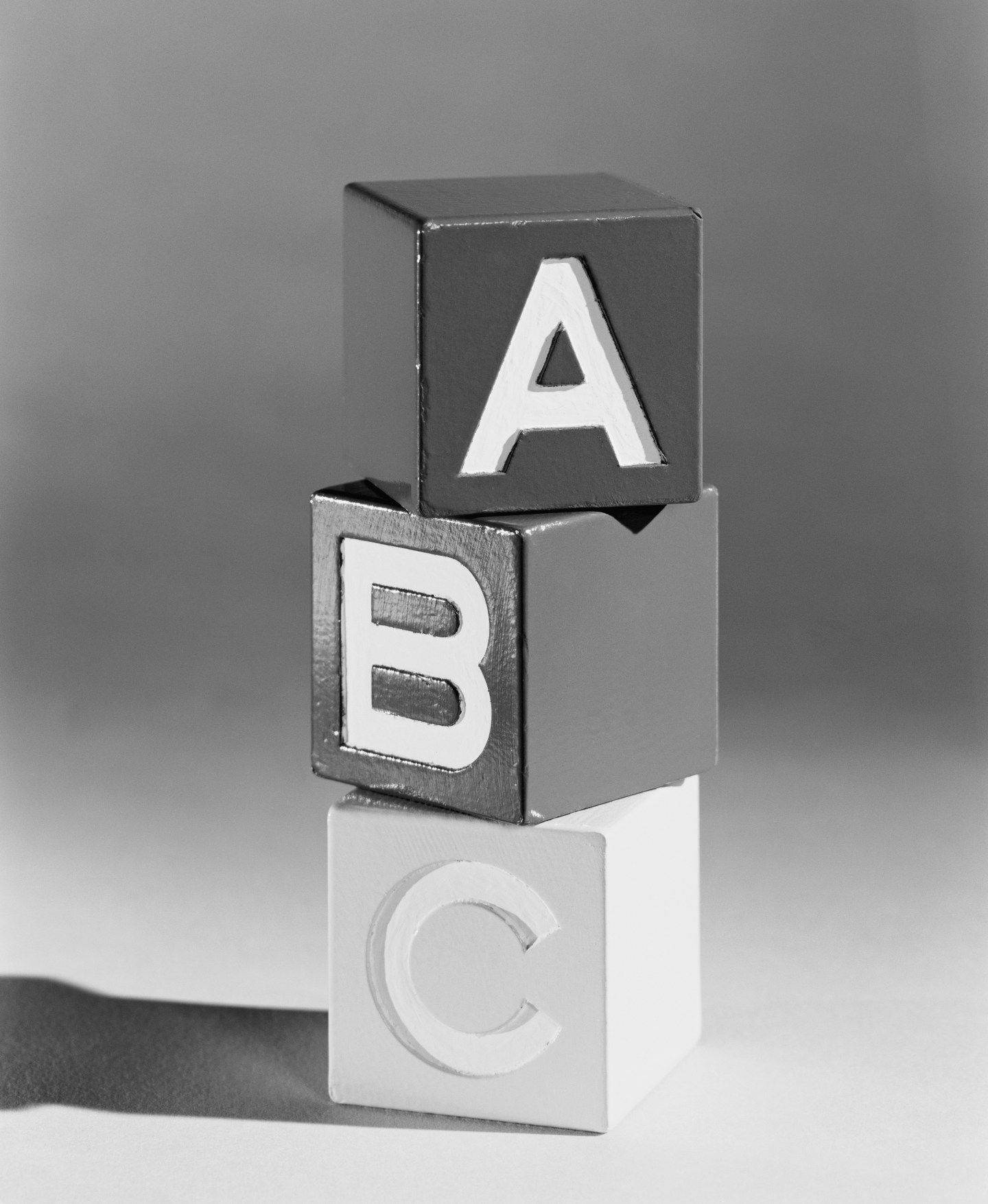 Wooden alphabet blocks