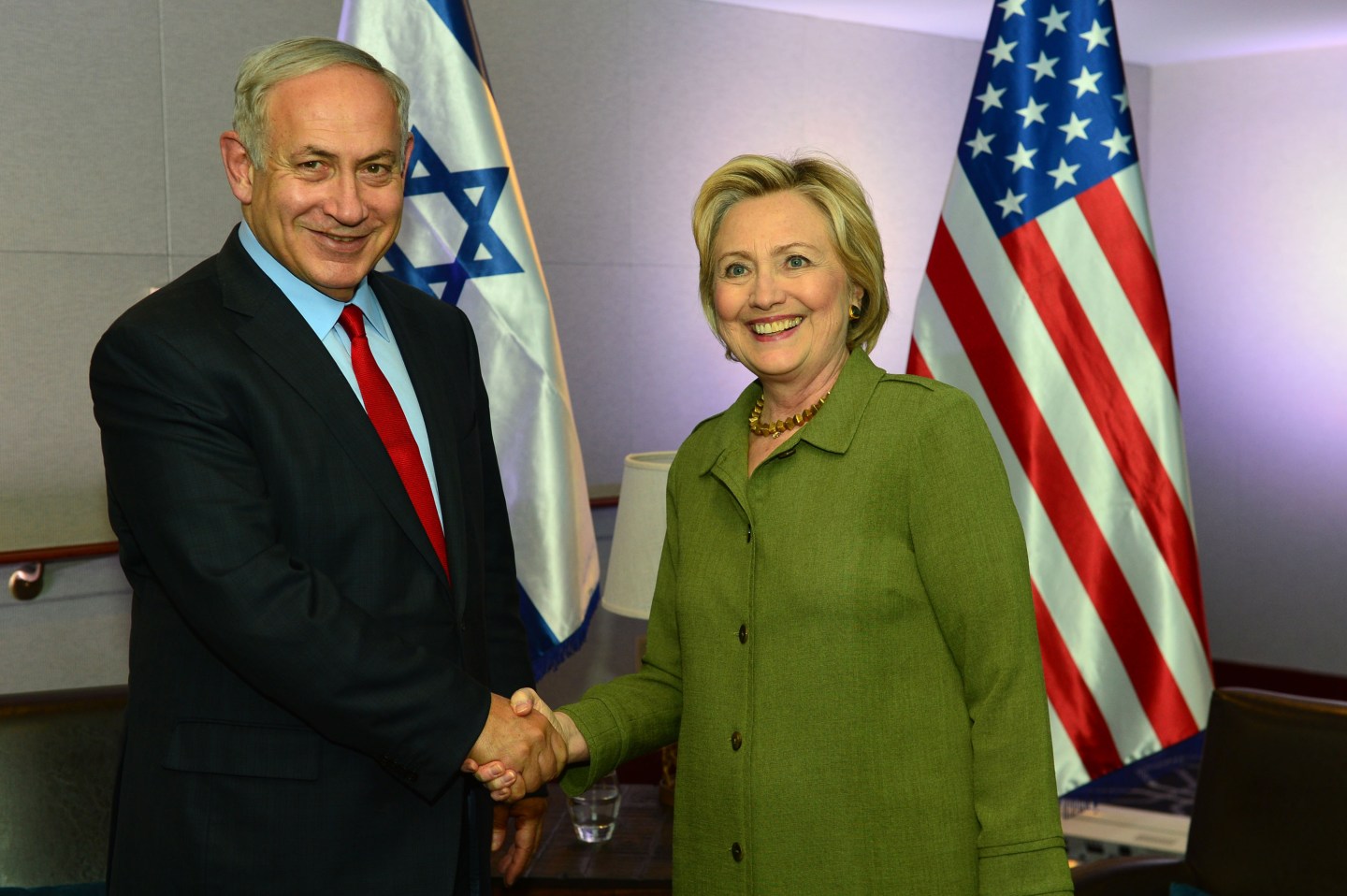 Israeli Prime Minister Netanyahu Meets With Hillary Clinton in New York