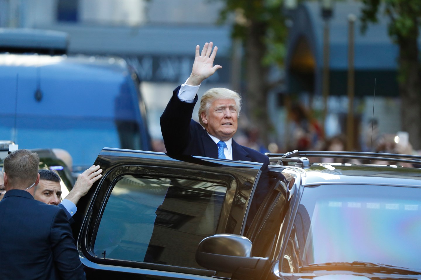 GOP Nominee Donald Trump Casts His Vote In The 2016 Presidential Election