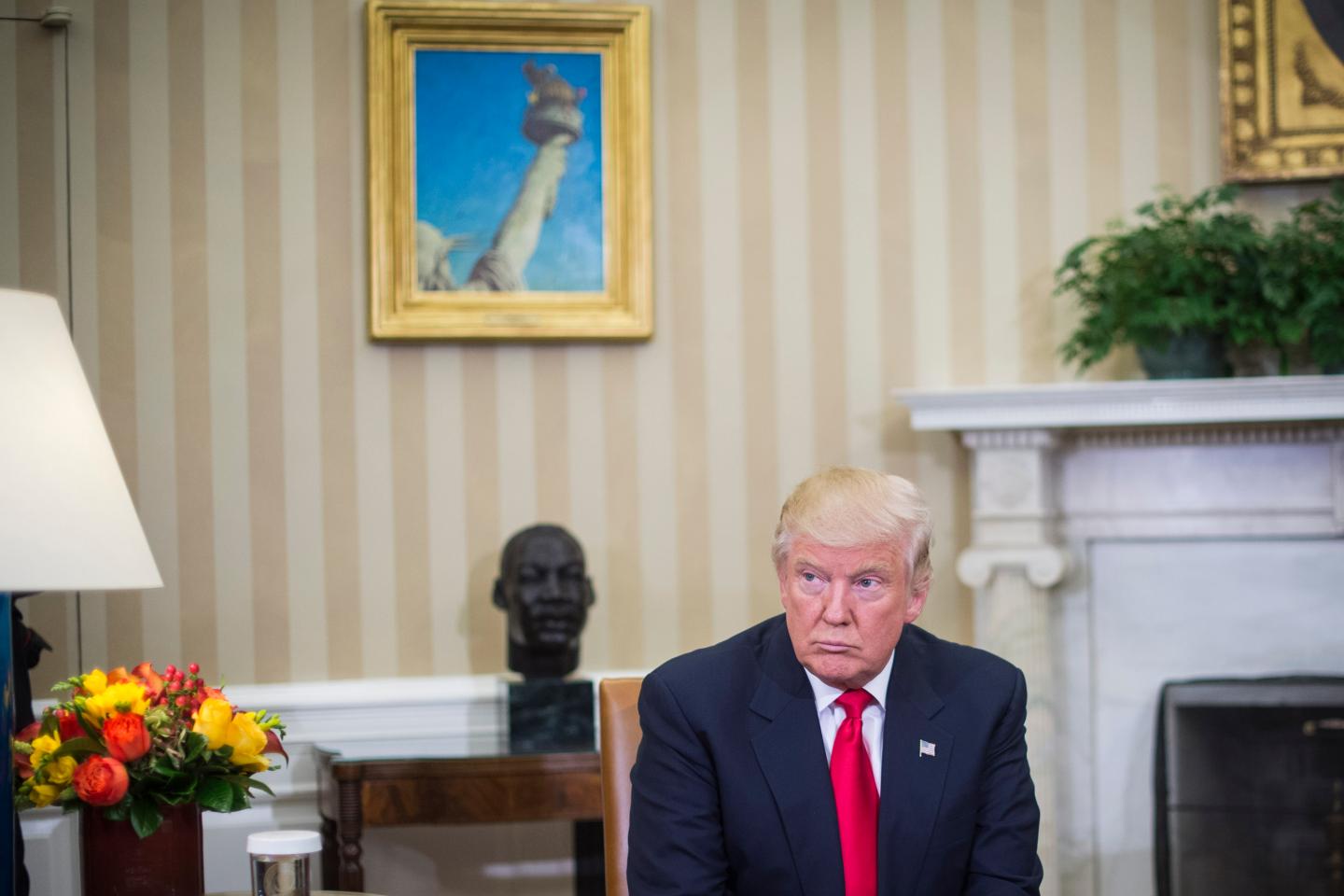 Republican presidential elect Donald Trump meets with