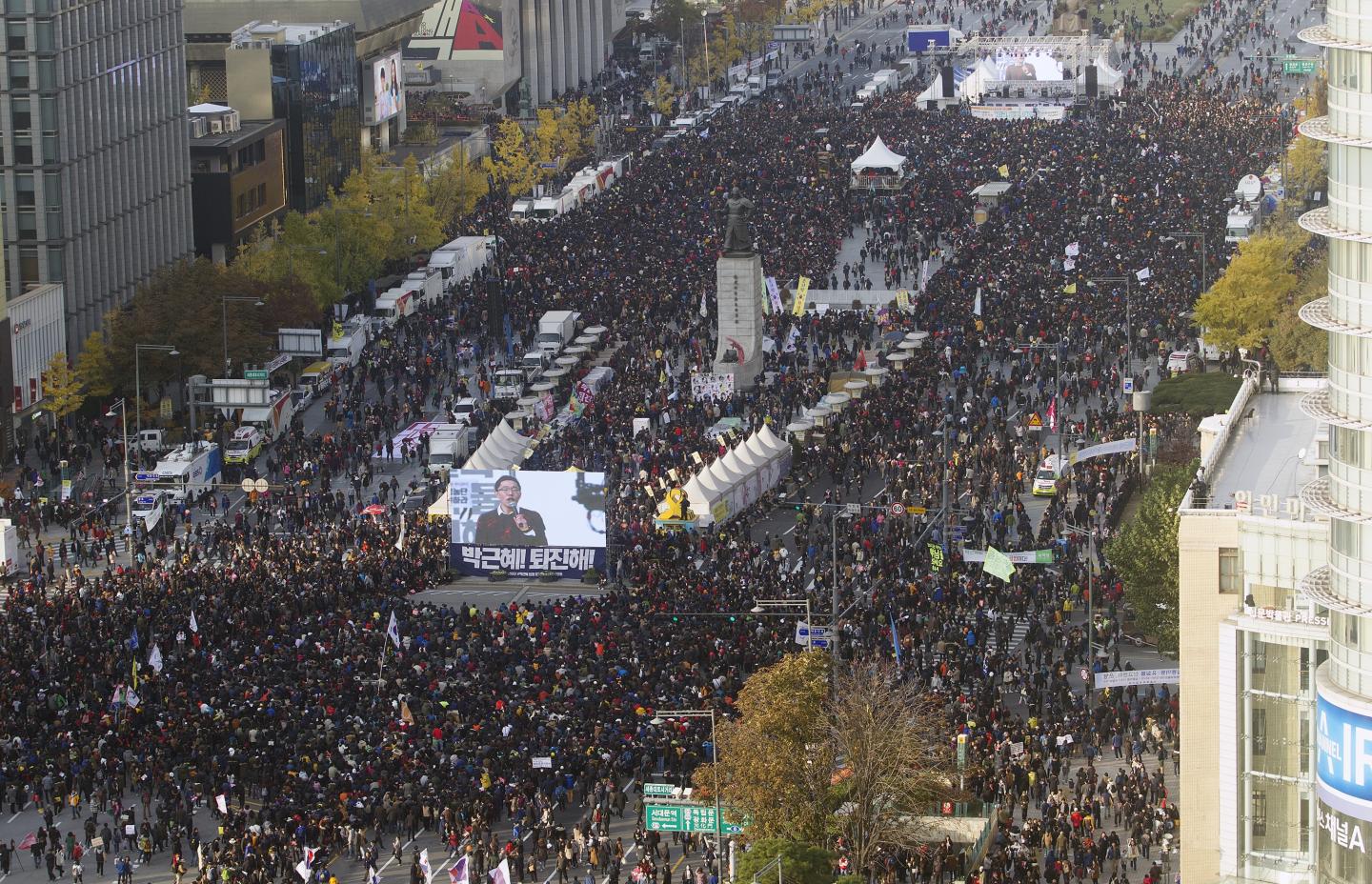 Protest against President Park Geun-hye in South Korea