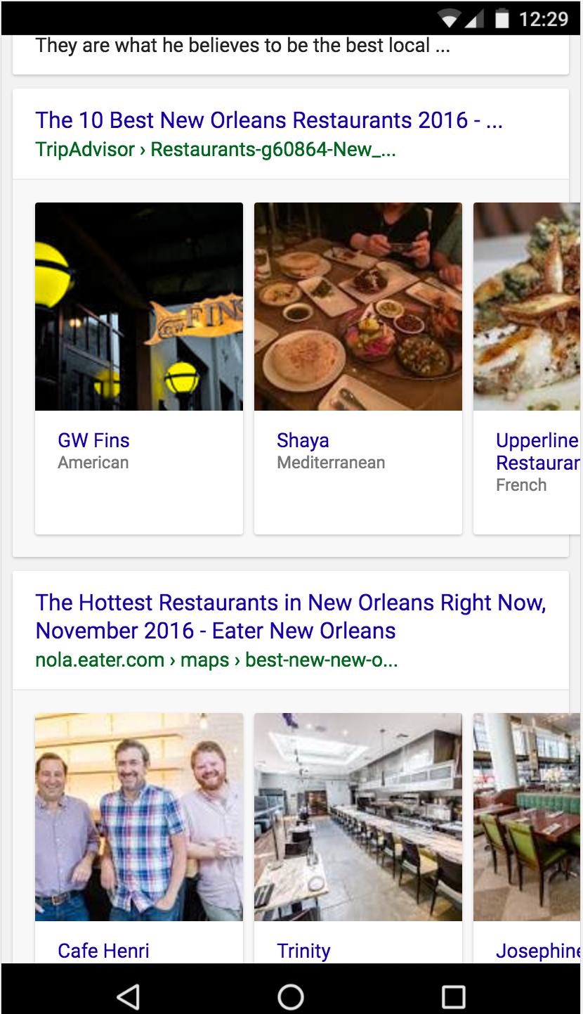 Google Is Improving Mobile Search Results for Restaurants and Online Courses
